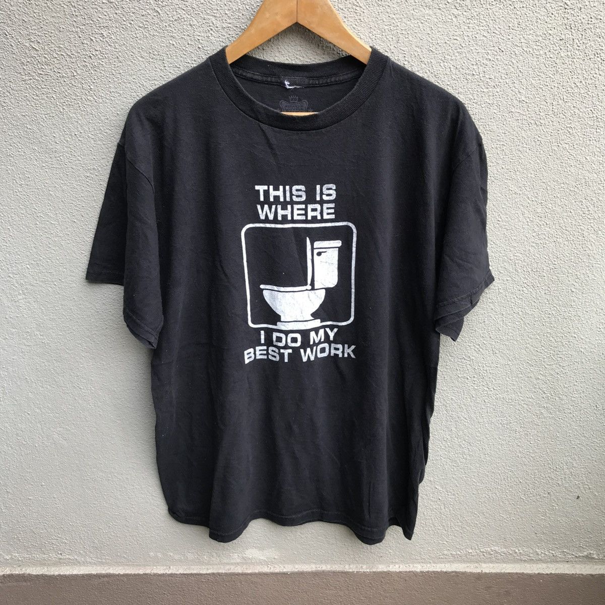 Vintage Vintage WORDING parody tee best job work Size US M / EU 48-50 / 2 - 1 Thumbnail