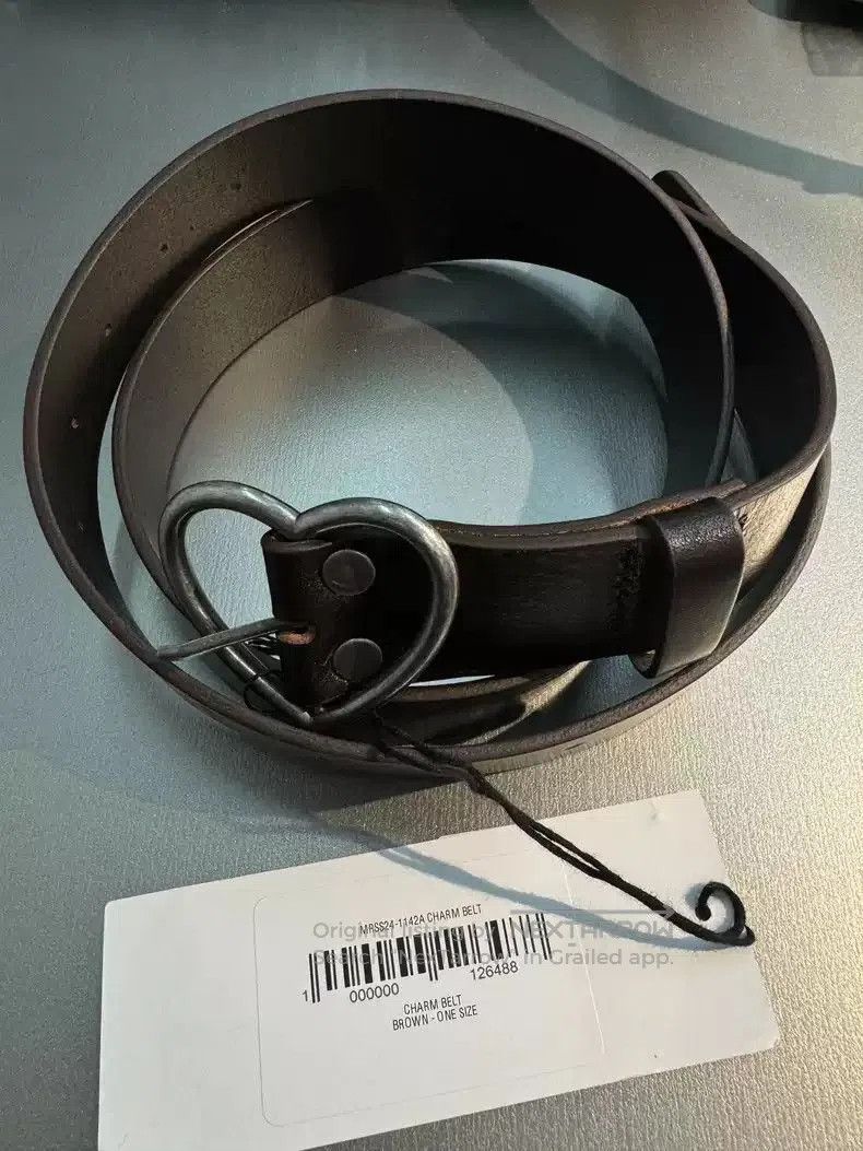 Martine Rose MARTINE ROSE 24ss Brown Love belt full leather. Size ONE SIZE - 2 Thumbnail
