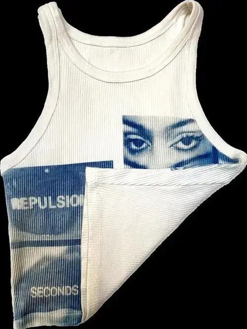 Japanese Brand Street Portrait Striped Girl Sexy Sleeveless Size S / US 4 / IT 40 - 4 Thumbnail