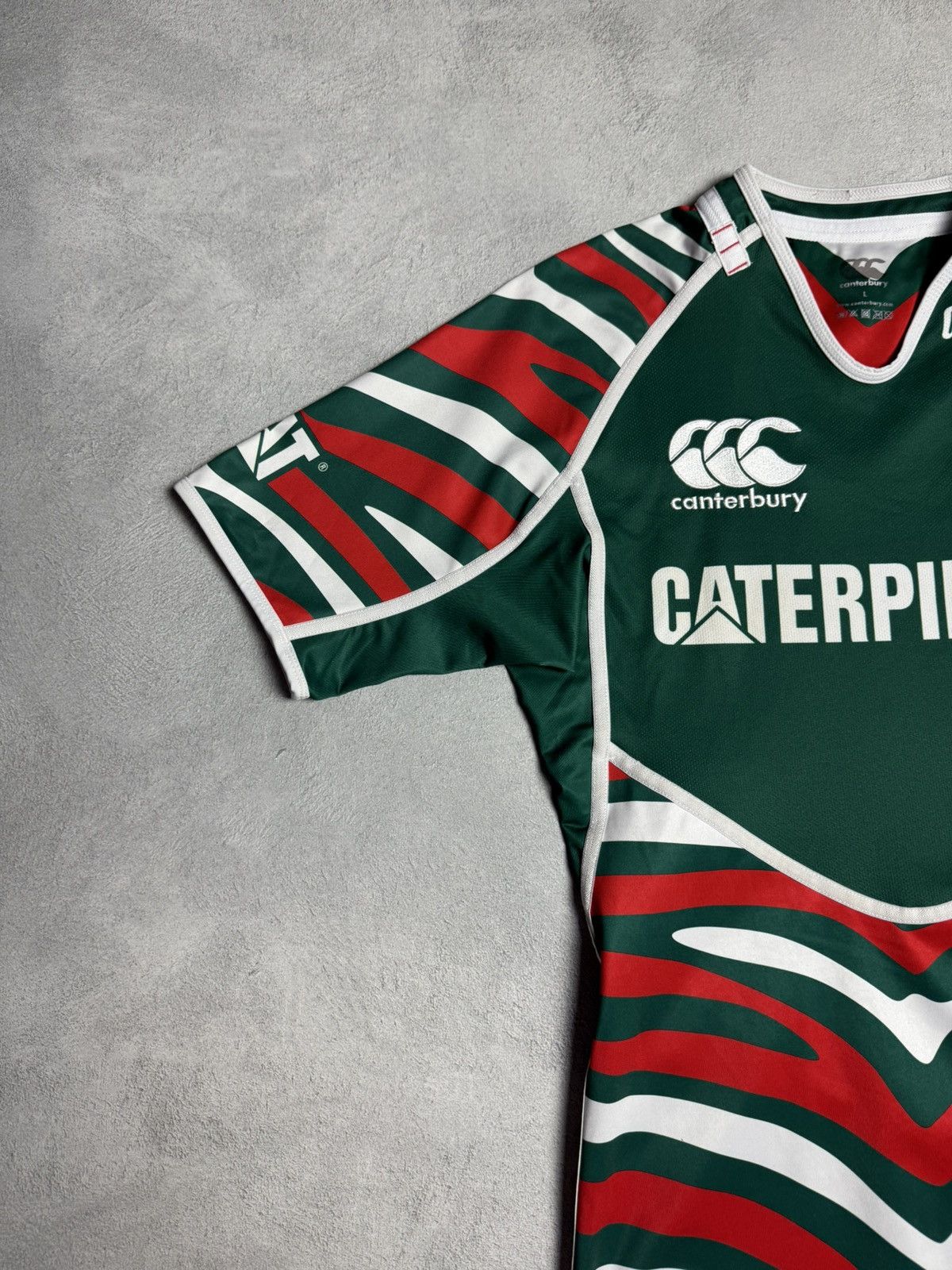 Canterbury of New Zealand Leicester Tigers 2012 2013 Rugby Shirt Jersey Canterbury Size US L / EU 52-54 / 3 - 5 Thumbnail