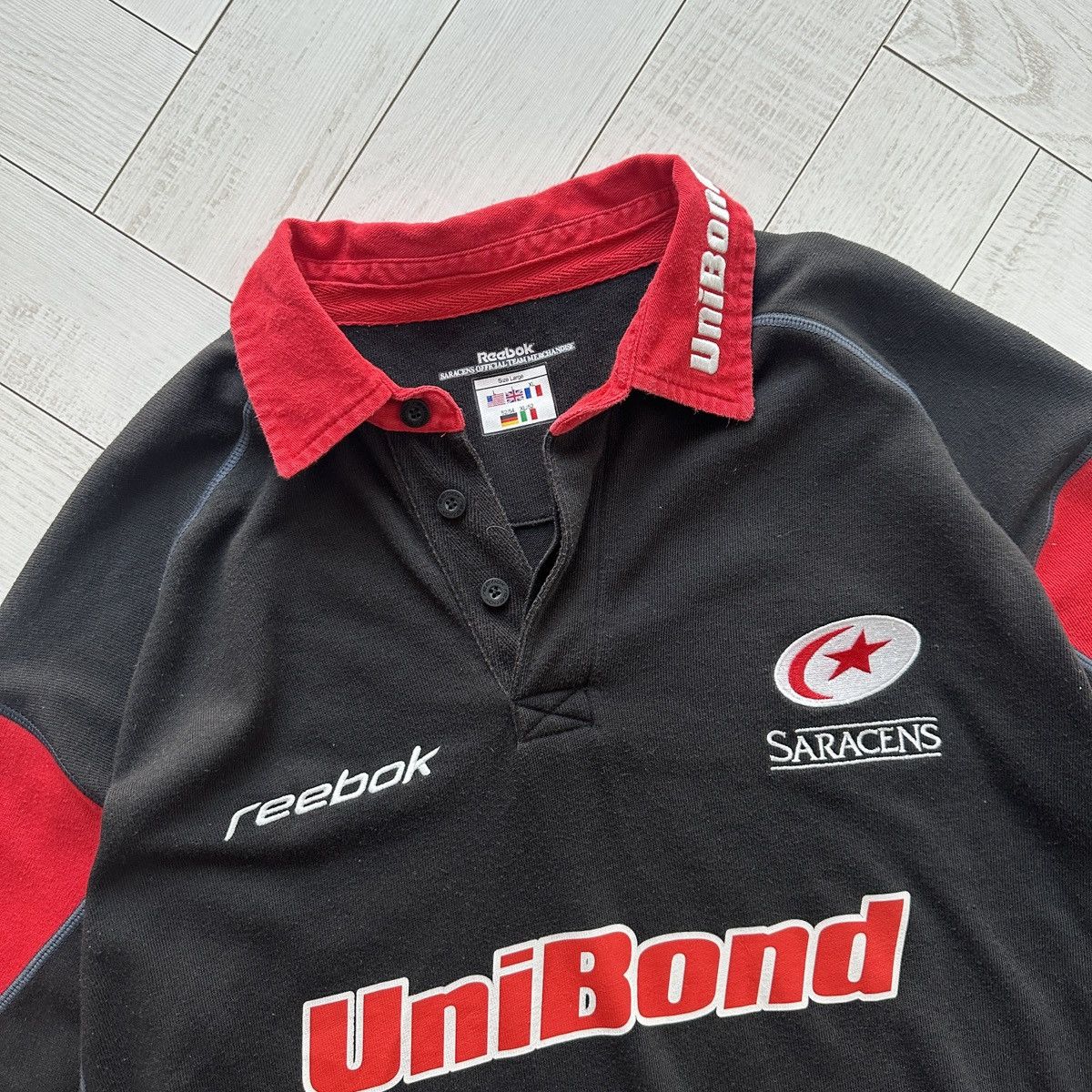 Reebok Vintage 00s Saracens Reebok rugby jersey England y2k rare og Size US L / EU 52-54 / 3 - 6 Thumbnail