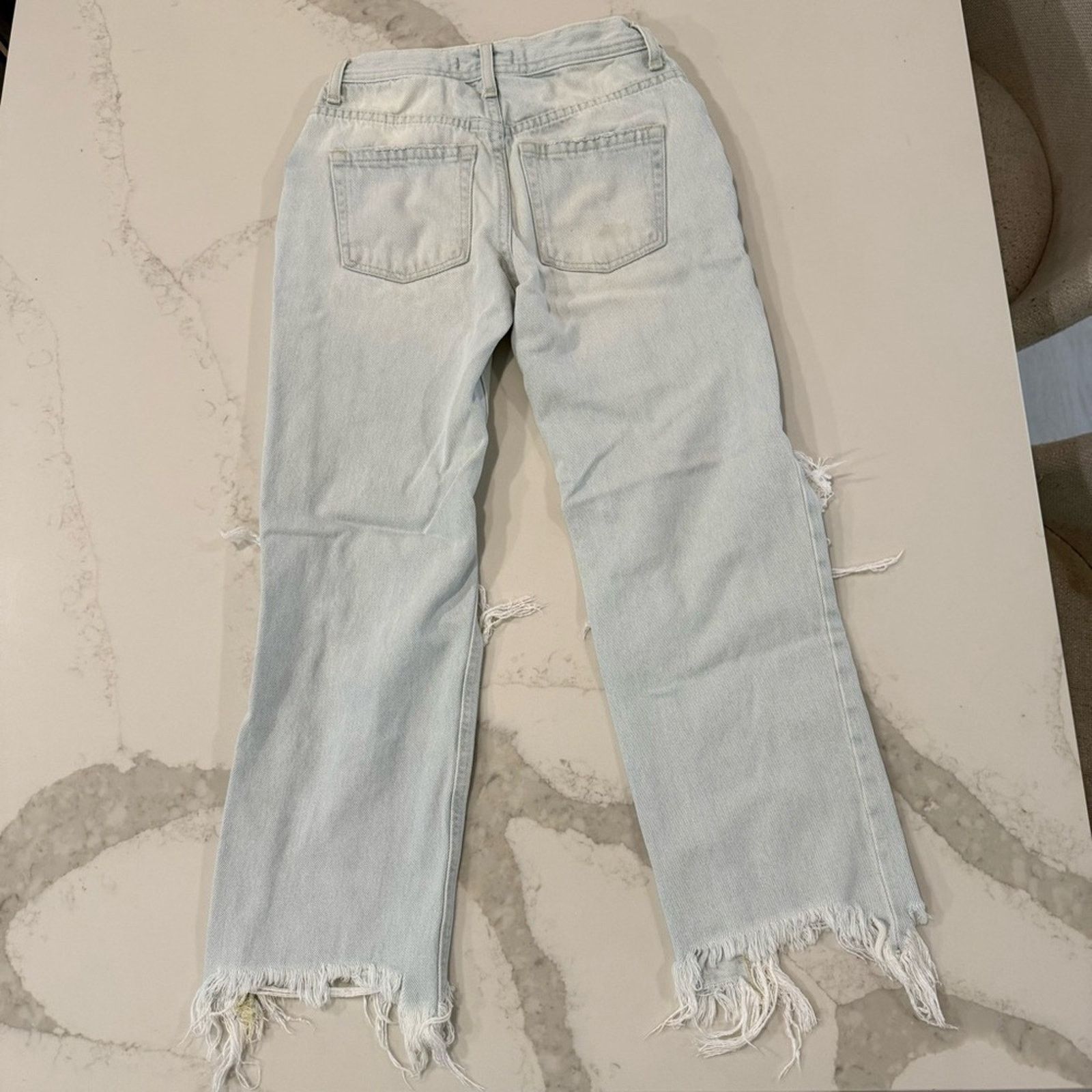 Free People Free People We The Free Maggie Distress Crop Jeans Womens 24 Size 24" / US 00 / IT 34 - 9 Thumbnail