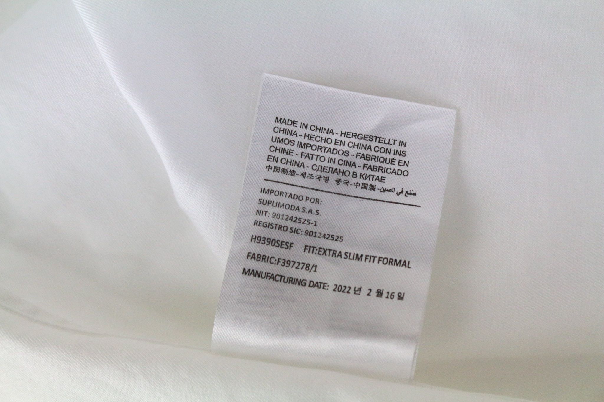Suitsupply 42/16 1/2 Extra Slim White Cotton Cutaway 72674 Size 42R - 8 Thumbnail