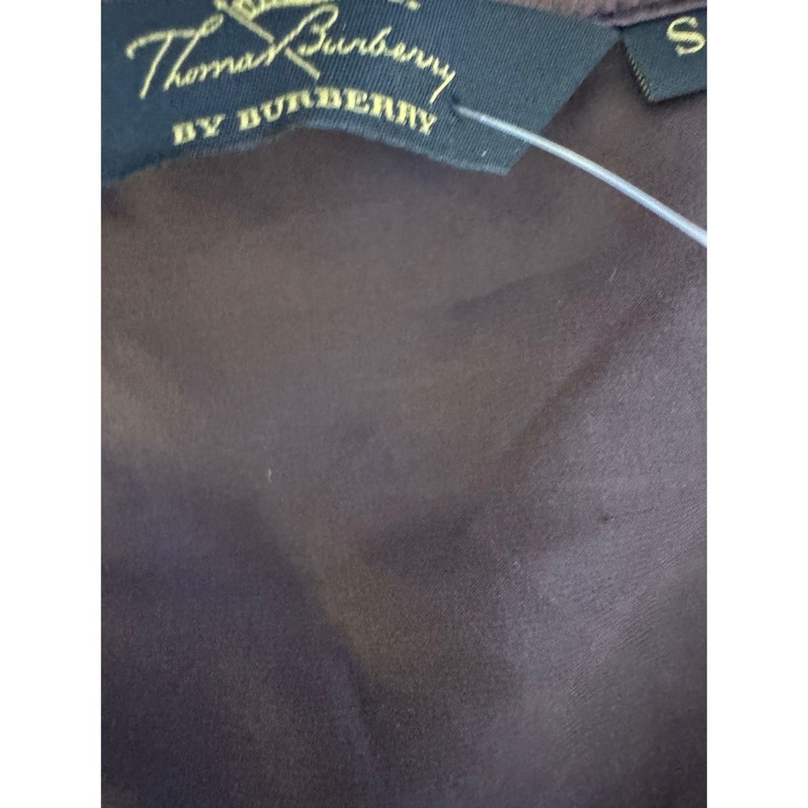 & Other Stories Thomas Burberry Dress, Brown Sheen, Ruffle Front, 3/4 Sleeve Size S / US 4 / IT 40 - 3 Thumbnail