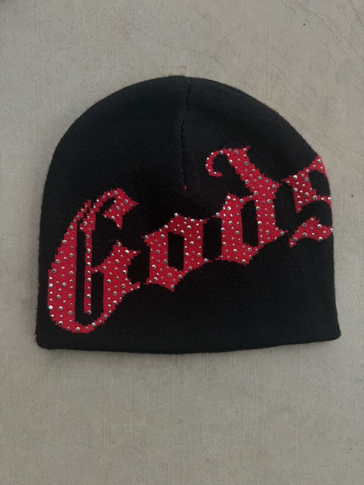 Godspeed Godspeed OG Logo Studded Beanie Black/Red Size ONE SIZE - 1 Thumbnail