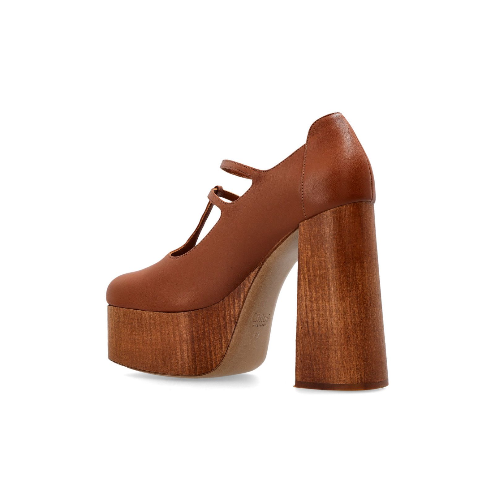 Chloe Loti Platform Brown Leather Sandals New & Authentic (E