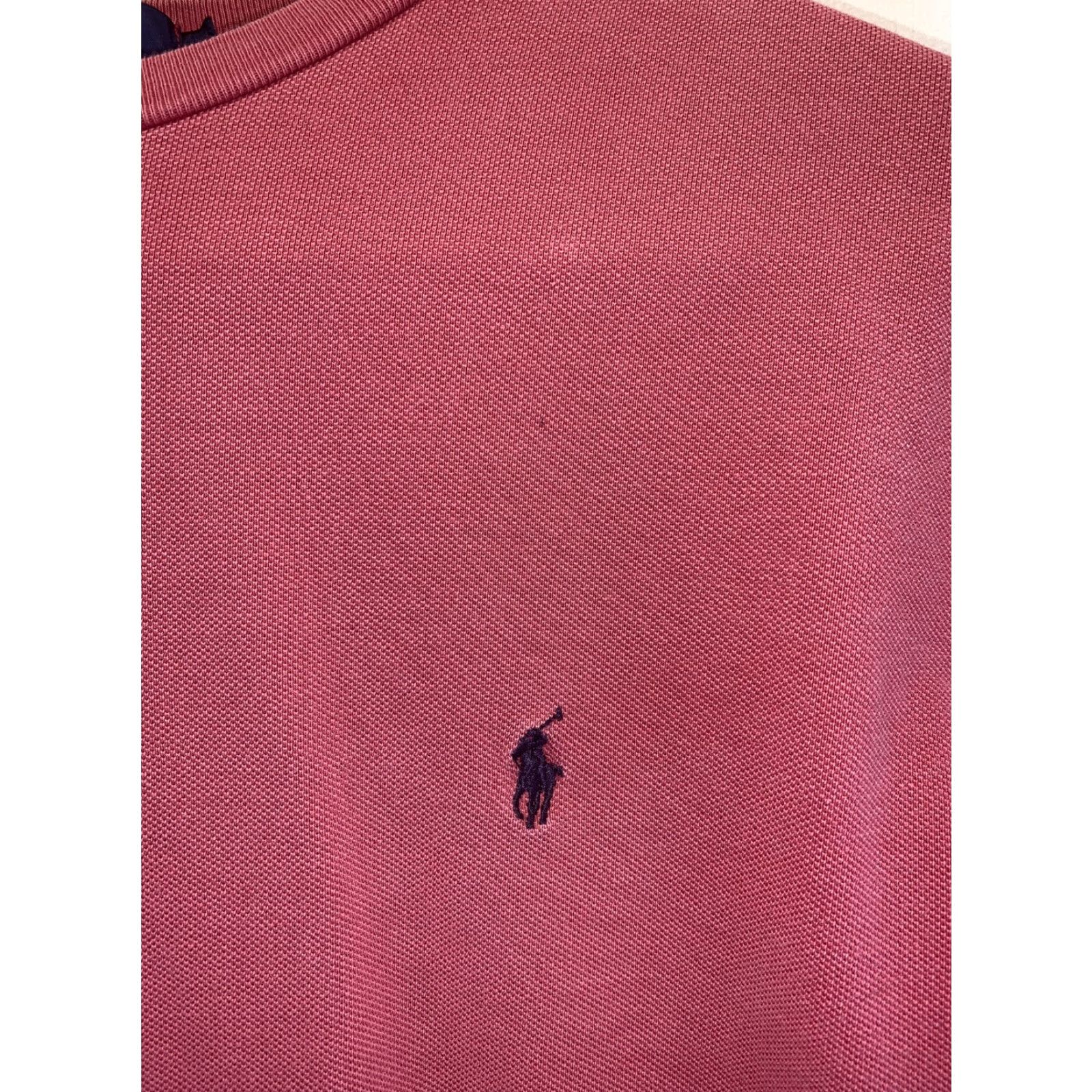 Polo Ralph Lauren VINTAGE Ralph Lauren Polo Shirt Mens M Red 1990s Single Stitch T Shirt Short Sleeve Cotton Polo Sportswear/Beach Men Size US M / EU 48-50 / 2 - 3 Thumbnail