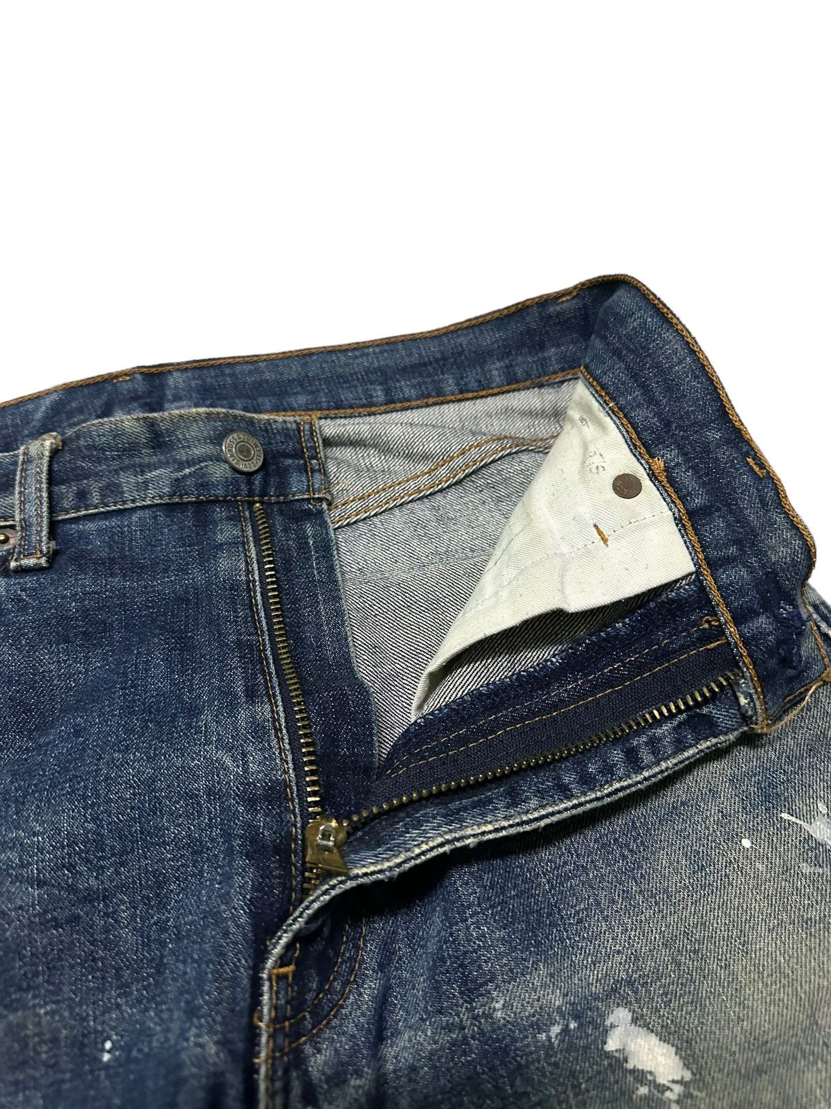 Levi's Vintage 90s Levi’s 501 bigE top button J09 rusty wash jeans Size US 32 / EU 48 - 7 Thumbnail