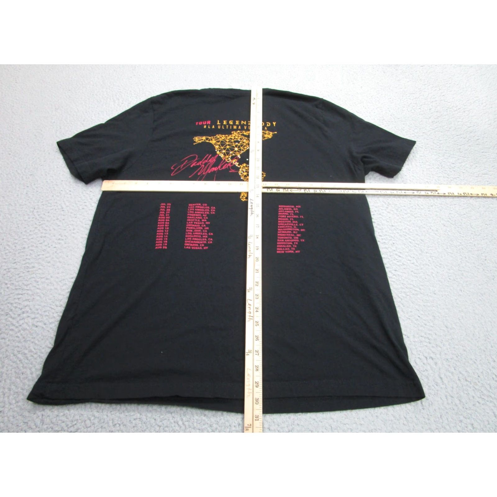 Vintage Daddy Yankee Shirt Mens 2XL Black Legendaddy La Ultima Vuelta Tour Concert Tee Size US XXL / EU 58 / 5 - 6 Thumbnail