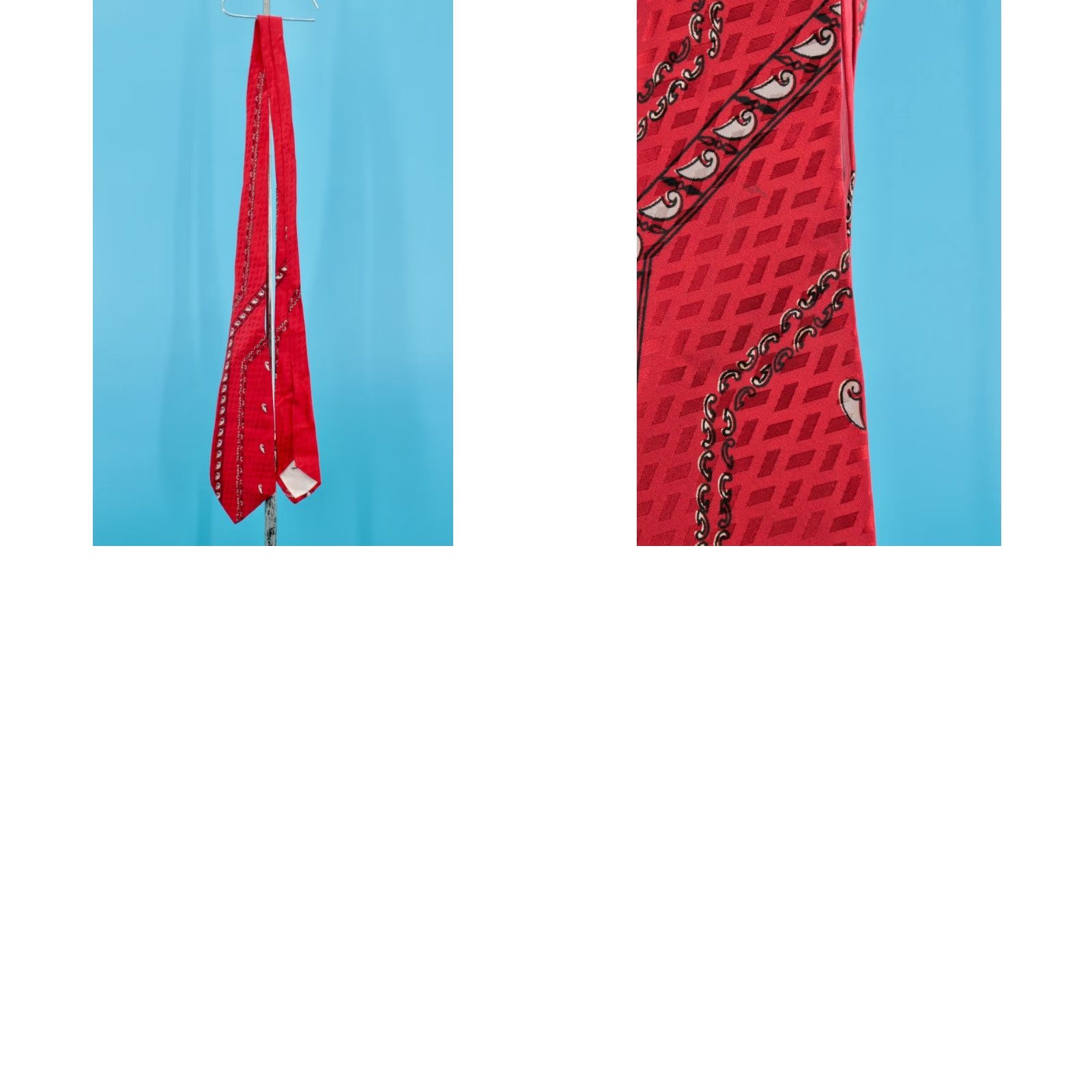 Vintage VTG Men’s 1940s Red Necktie 40s Tie Shirt Adult Mens Red 1940s VTG Neck Tie 1940s Red Tie Size ONE SIZE - 8 Thumbnail