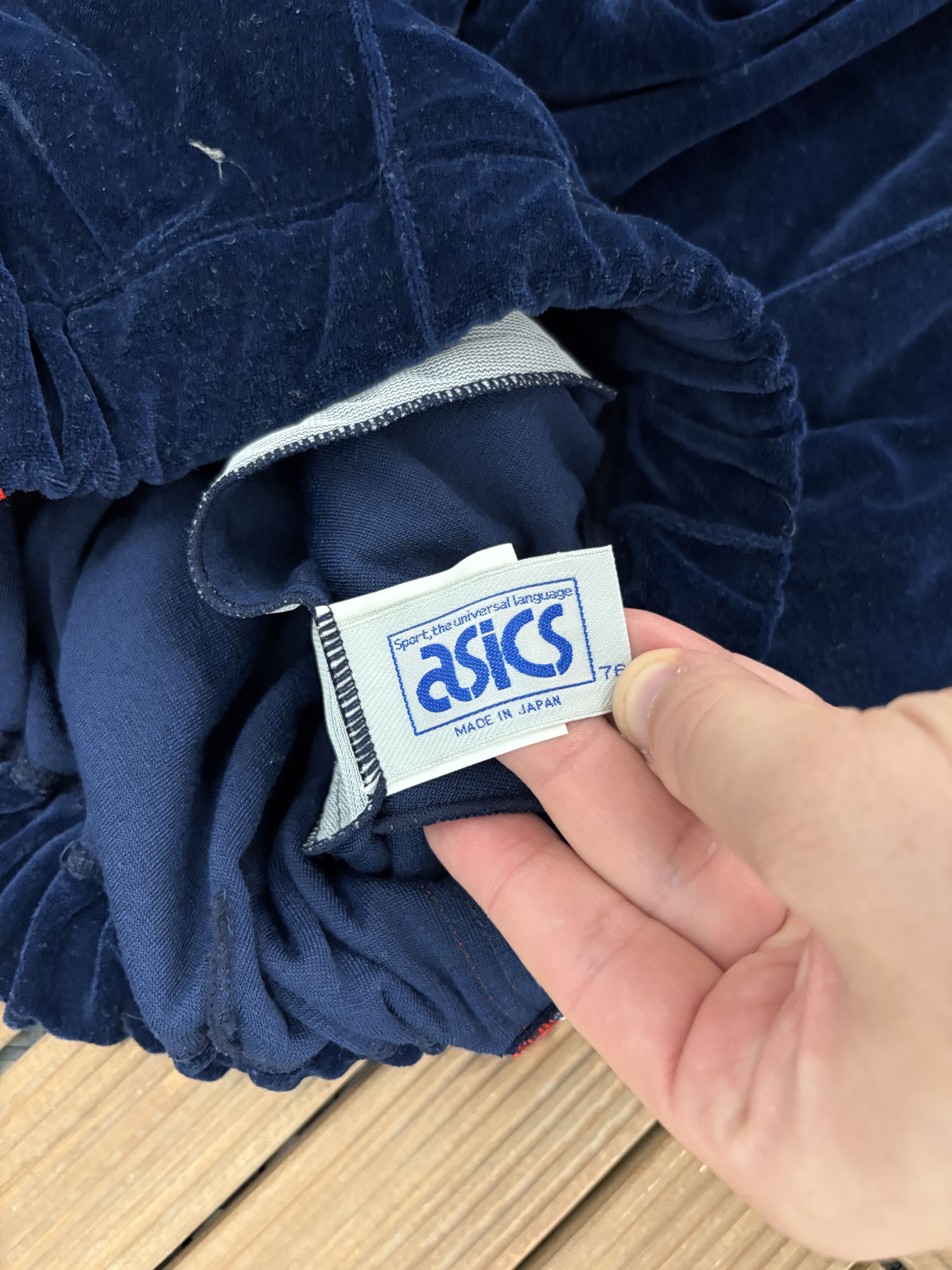 Asics × Vintage Asics Embroidered Logo Vintage Velour Blue Sweat Pants Size US 26 / EU 42 - 6 Thumbnail