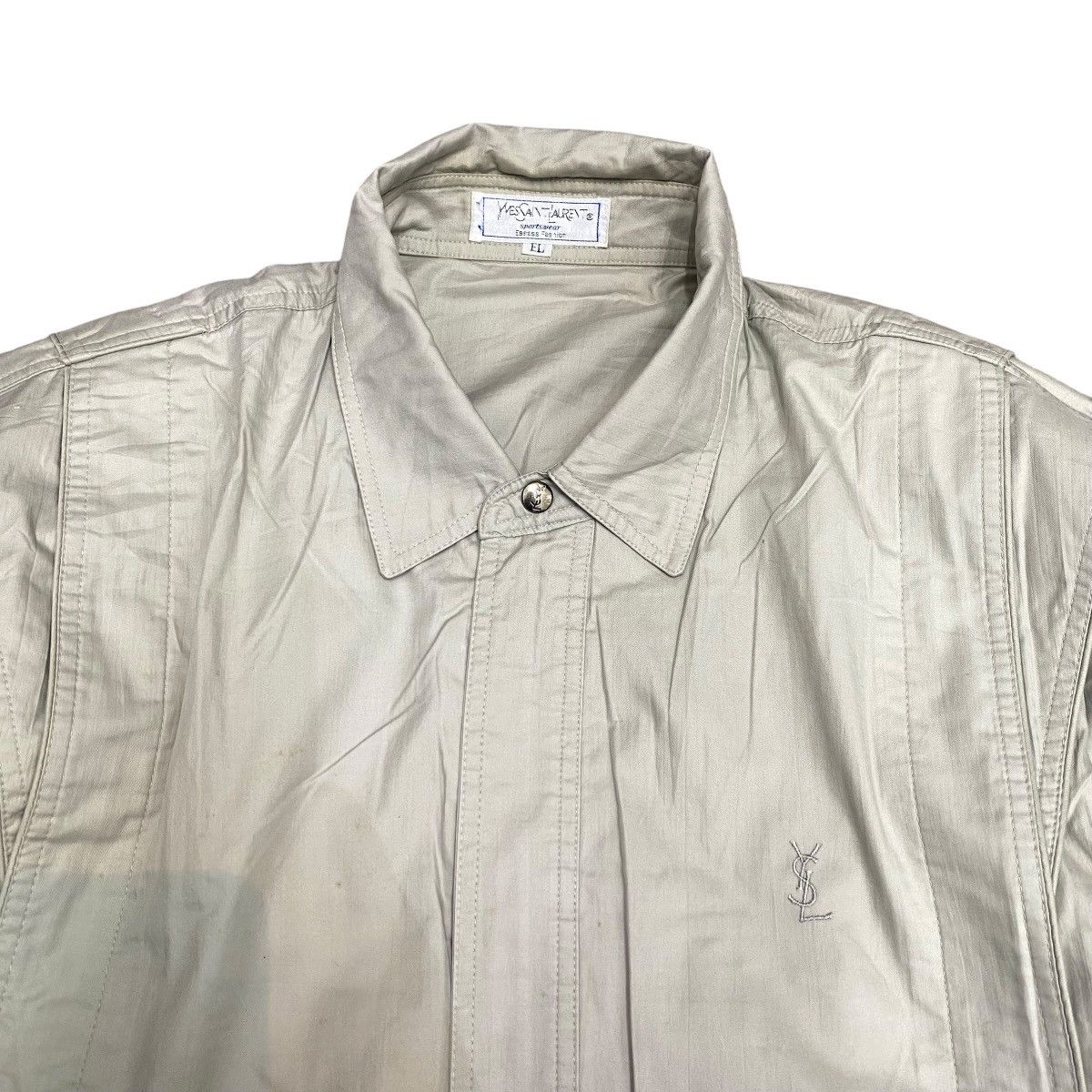 Yves Saint Laurent YVES SAINT LAURENT MINIMAL UTILITY SAFARI JACKET LIGHT BEIGE Size US L / EU 52-54 / 3 - 2 Thumbnail