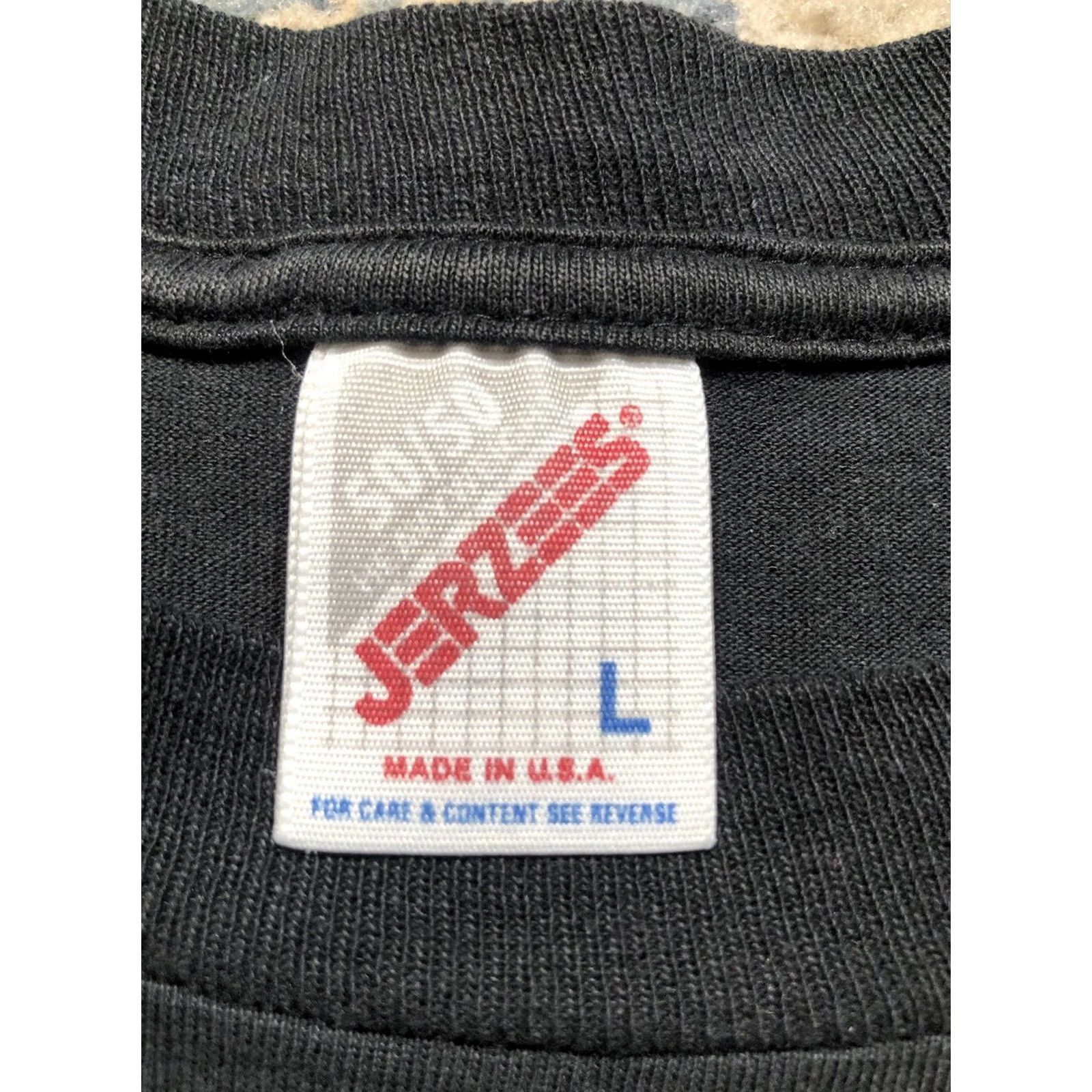 Jerzees VINTAGE Jerzees Shirt Mens L Single Stitch Made In USA 1993 Movie Theater Logo Solid 90s Mens Shirt Size US L / EU 52-54 / 3 - 7 Thumbnail