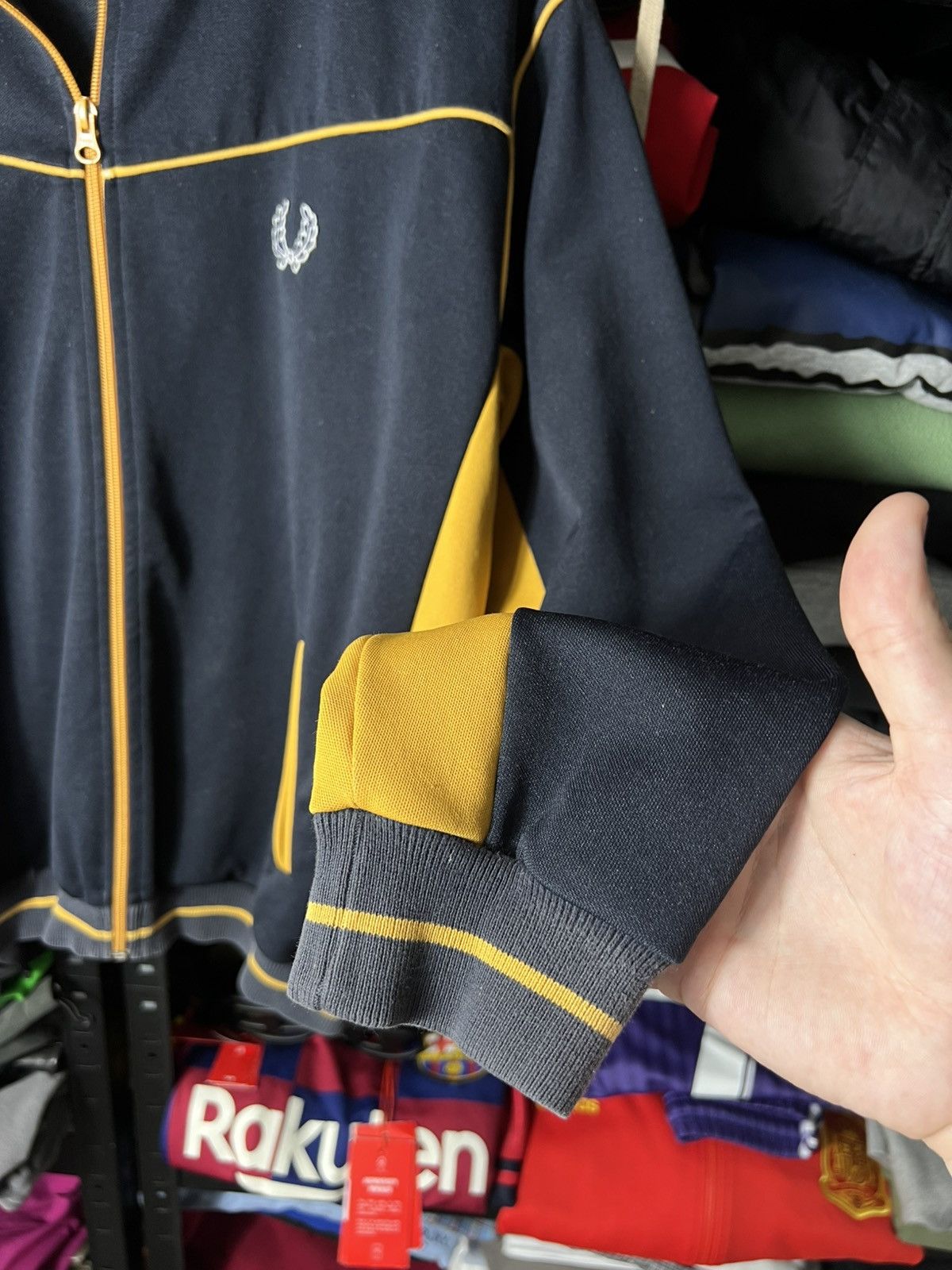 Fred Perry Vintage Fred Perry Track Jacket Y2K Black Yellow 90s Size M Size US M / EU 48-50 / 2 - 9 Thumbnail