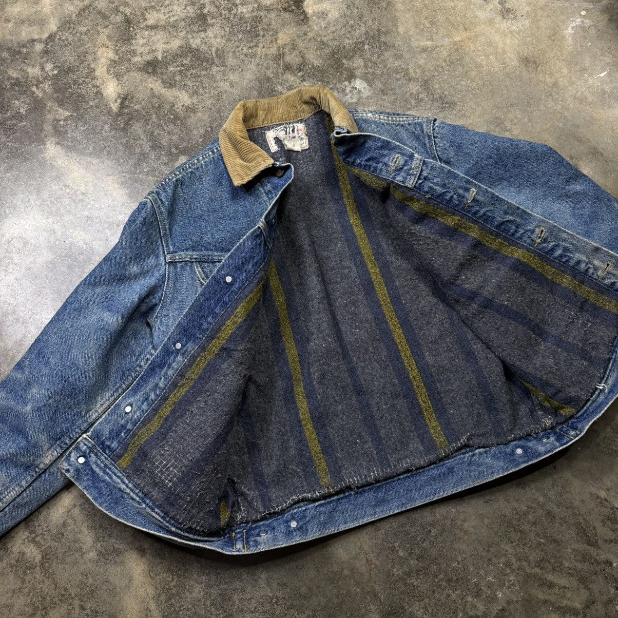 Vintage vintage 70s lee stormrider denim blanket lined jean jacket Size US M / EU 48-50 / 2 - 2 Thumbnail