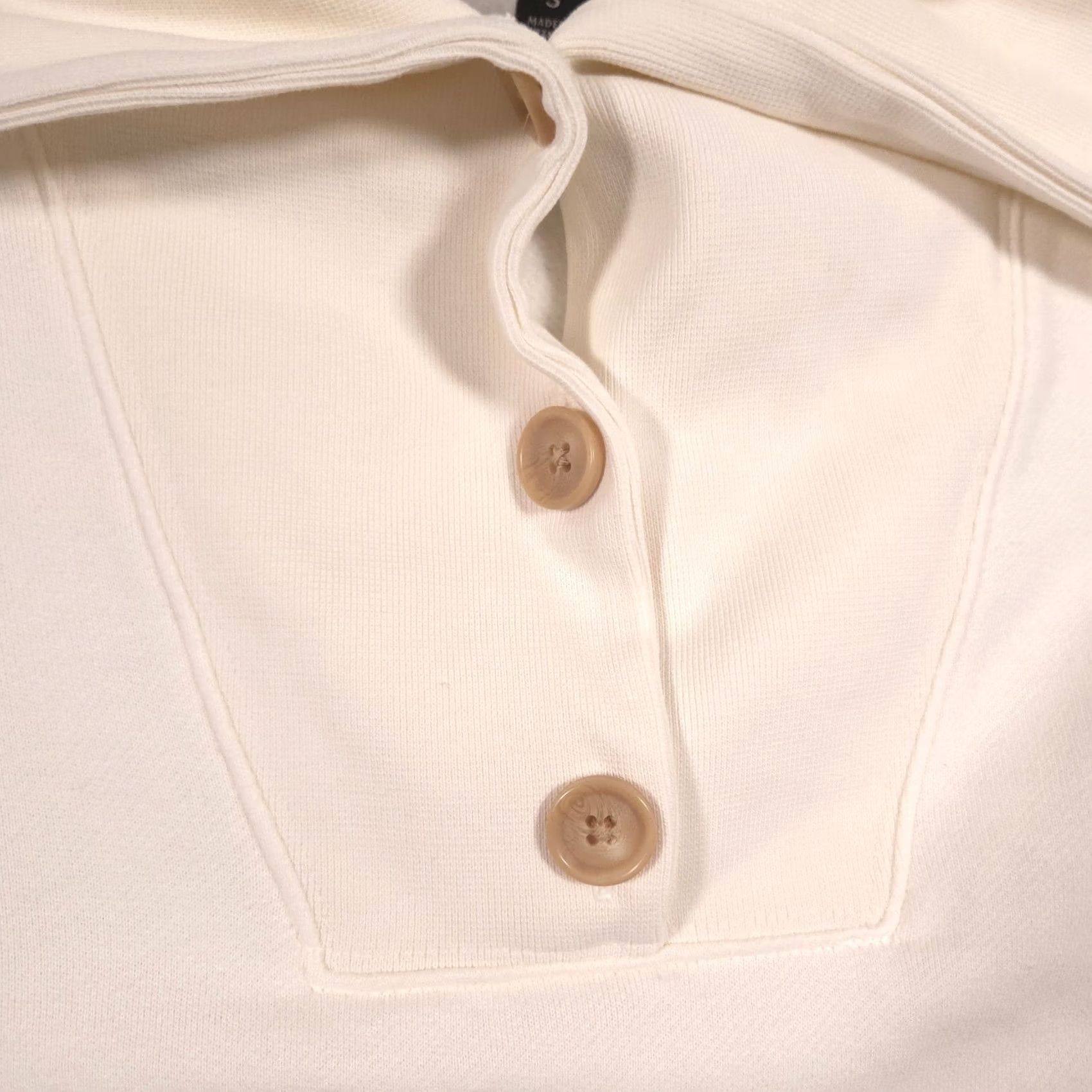 Banana Republic Banana Republic Sweater Knit Shawl Collar Pullover Sweatshirt Ivory Womens Small Size S / US 4 / IT 40 - 4 Thumbnail