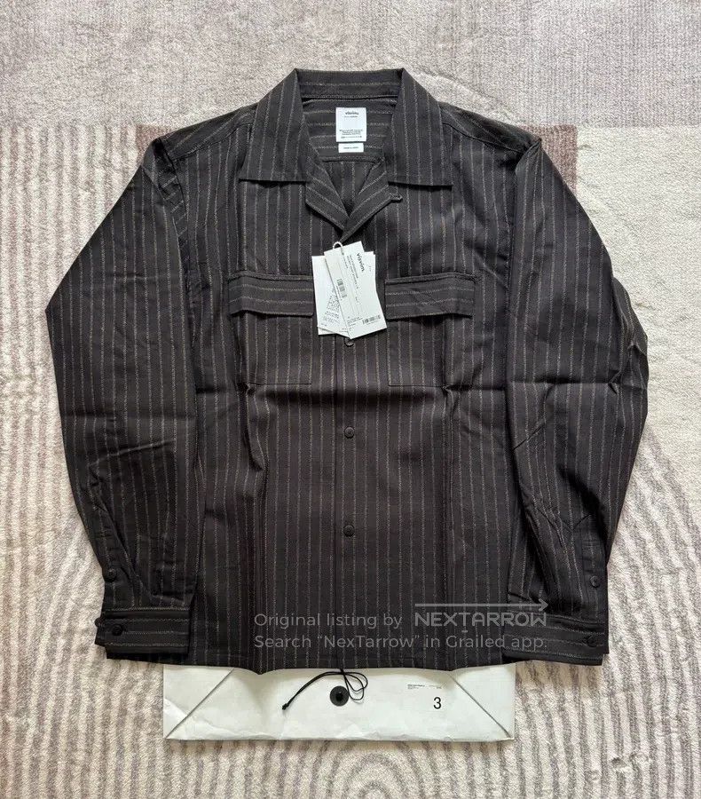 visvim keesey shirts stripe 3 navy 25aw VISVIM KEESEY SHIRT