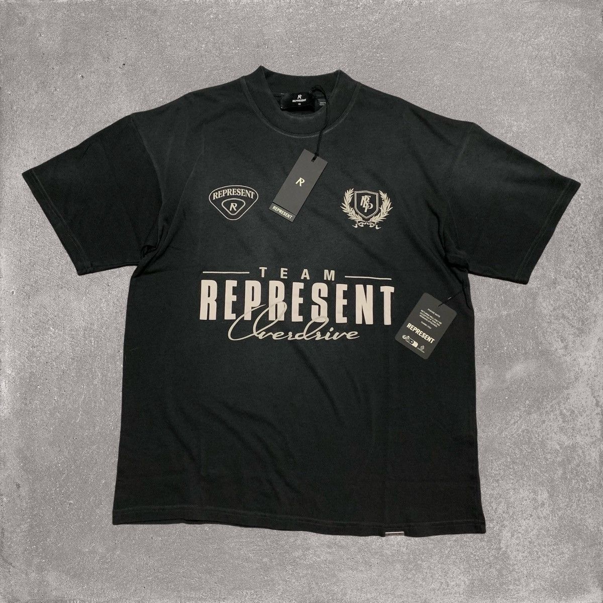 Represent XS Championship Stained Black Tee