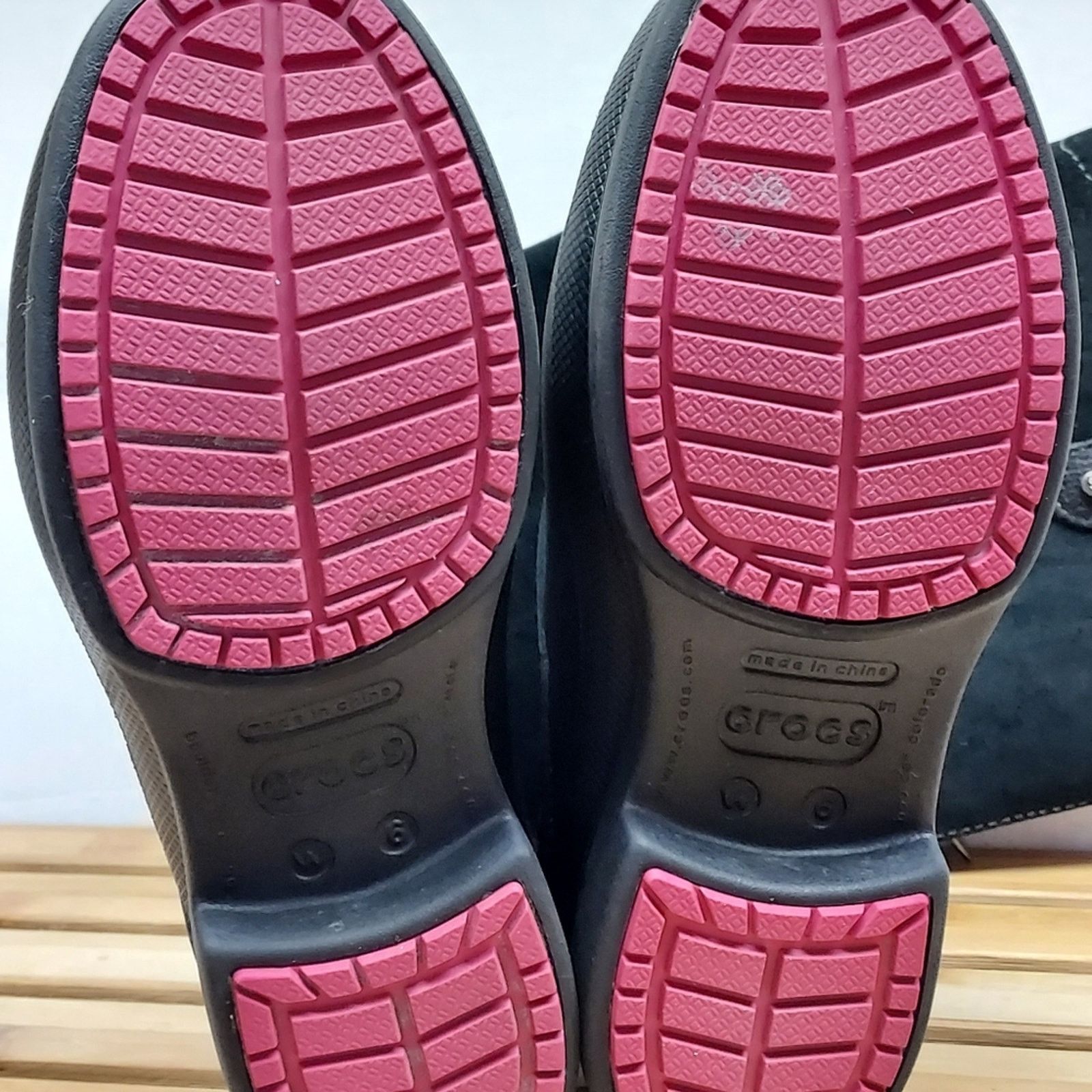 Crocs CROCS Womens | Black | Equestrian Suede Tall Boots Size 6 Size US 6 / IT 36 - 4 Thumbnail