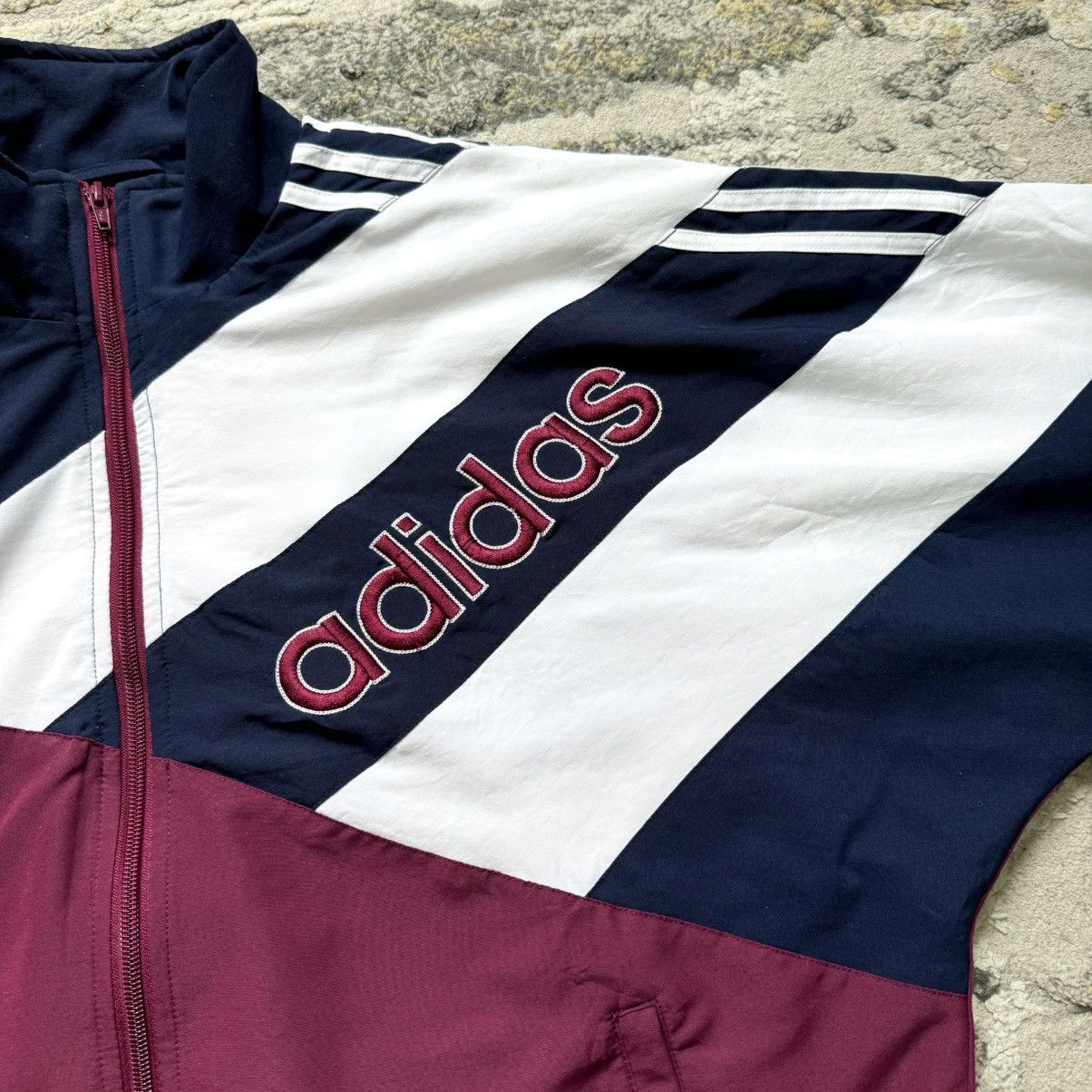 Adidas Vintage 90s Adidas Spell Out Windbreaker Jacket Size US XS / EU 42 / 0 - 5 Thumbnail