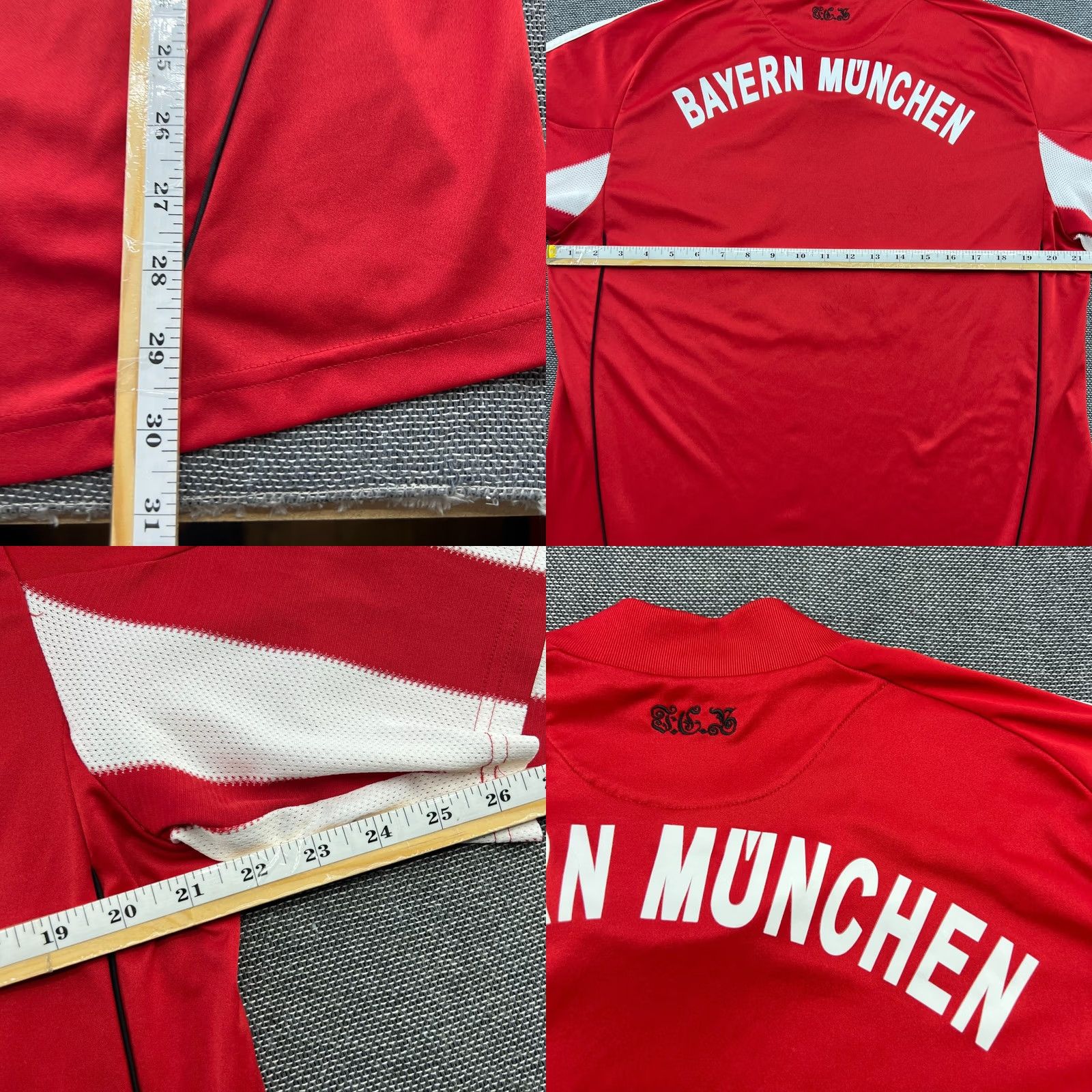 Adidas Bayern Munich 2010 2011 Home Mens Football Jersey Adidas Shirt Camiseta L Red Short Sleeve Jersey Mens Size US L / EU 52-54 / 3 - 9 Thumbnail