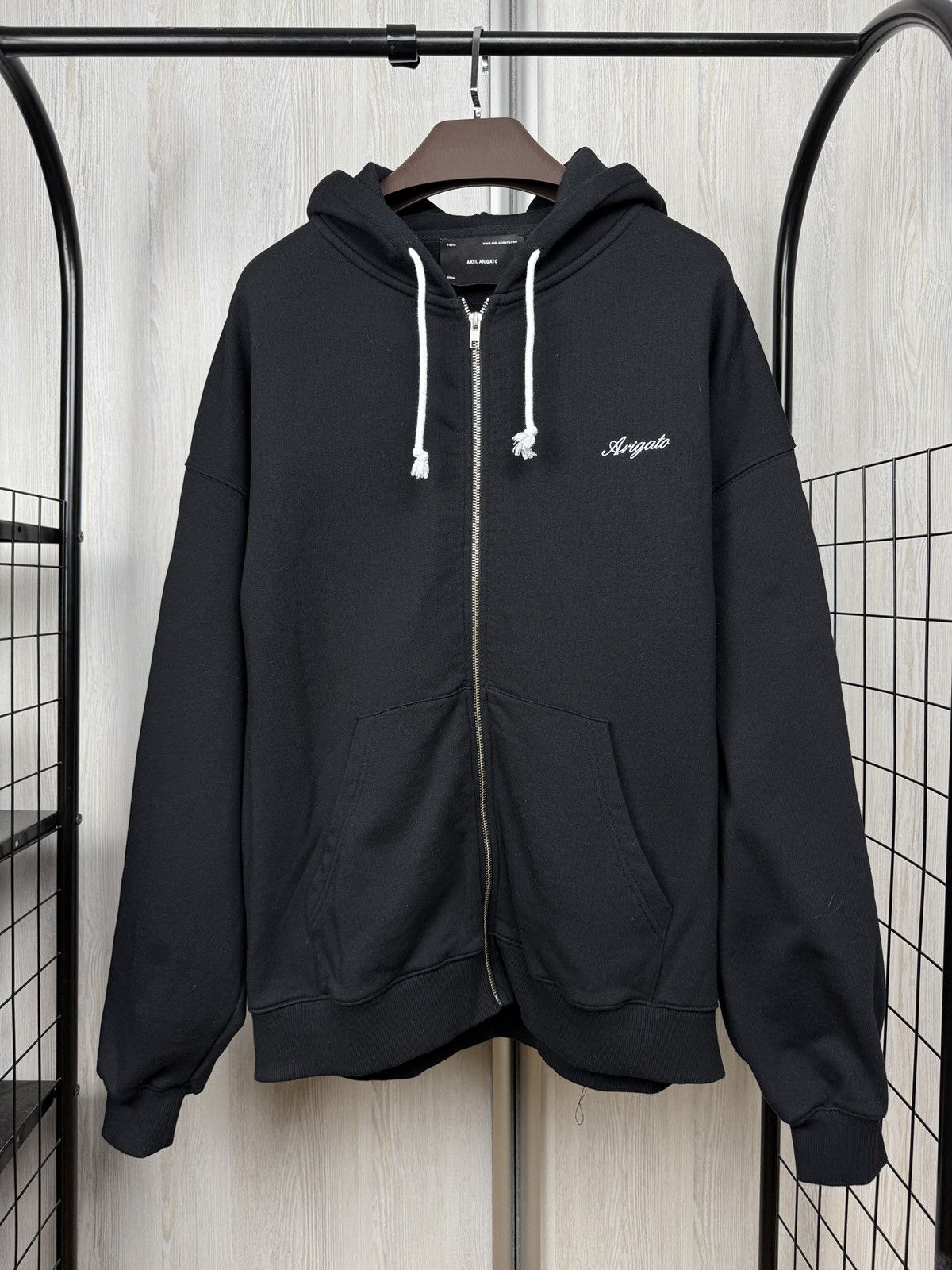 Axel Arigato Axel Arigato black zip up honor oversized hoodie Size US XL / EU 56 / 4 - 2 Thumbnail