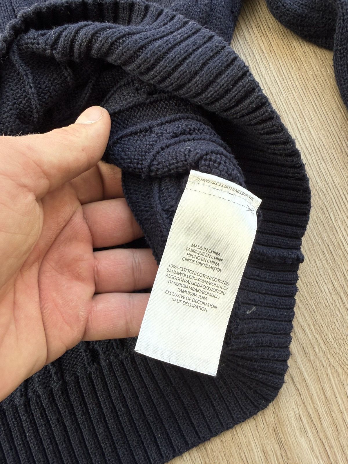 Polo Ralph Lauren Polo Ralph Lauren Navy Blue Cable Knit Sweater Size US L / EU 52-54 / 3 - 7 Thumbnail