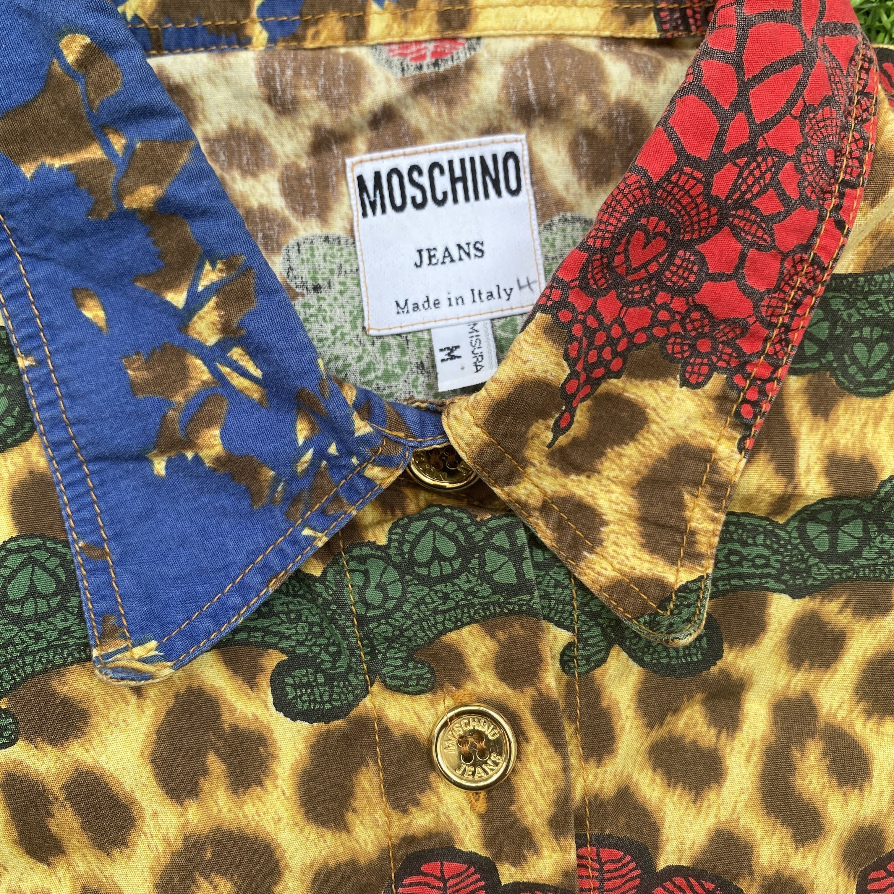 Moschino × Vintage Vintage Moschino Leopard Classic Shirts Size US M / EU 48-50 / 2 - 6 Thumbnail