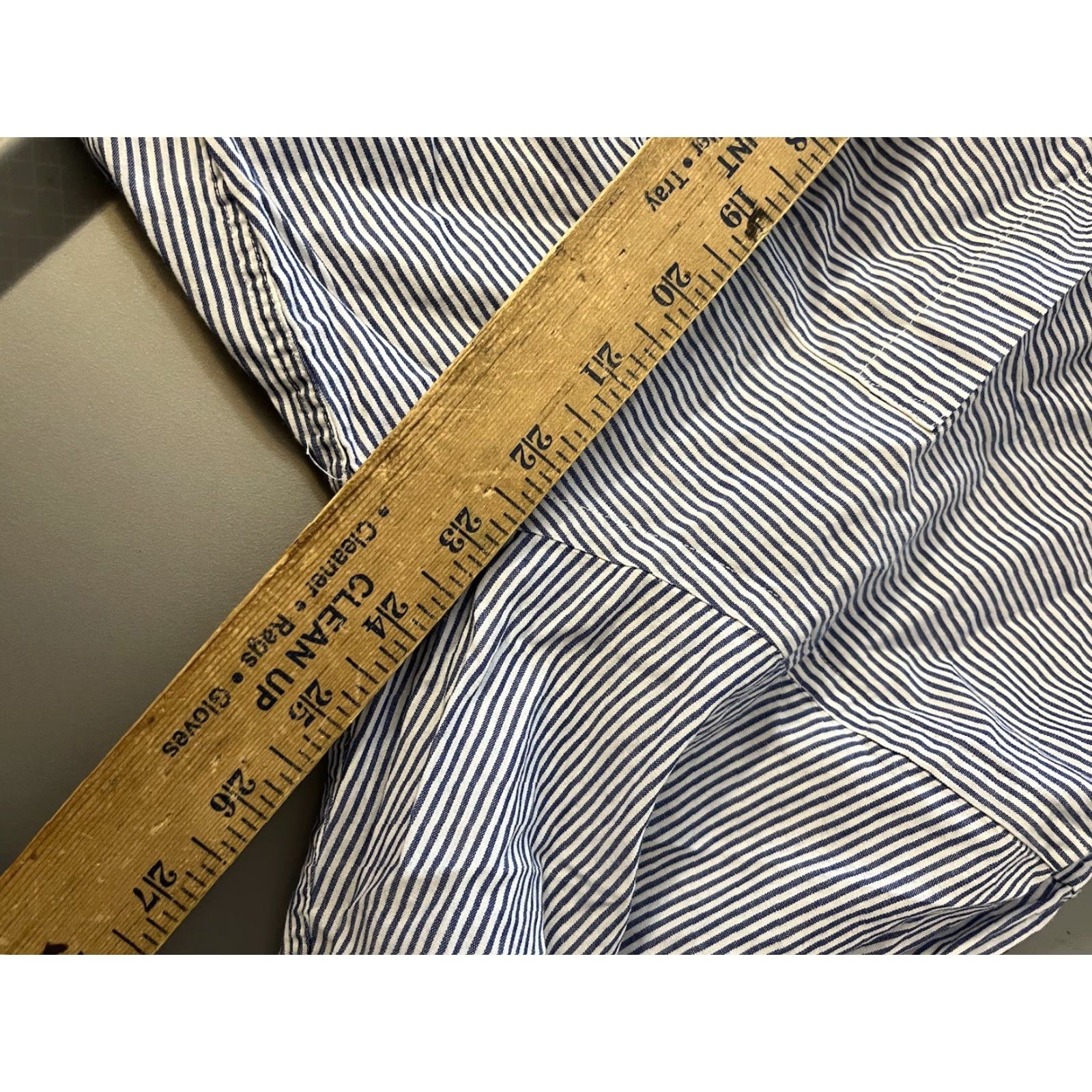 Nautica Vintage Nautica Men's Button-Up Shirt Large 16 Blue Striped Cotton Collared Business Casual Size US L / EU 52-54 / 3 - 5 Thumbnail