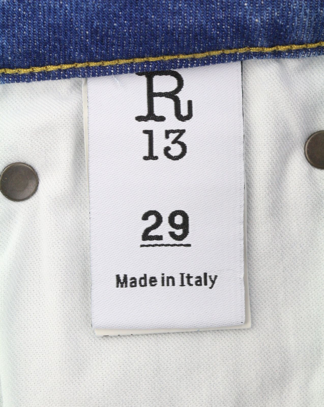 R13 KICK FIT 29 Jasper Stretch Cropped Faded Blue PS26 89078 Size 29" - 10 Thumbnail