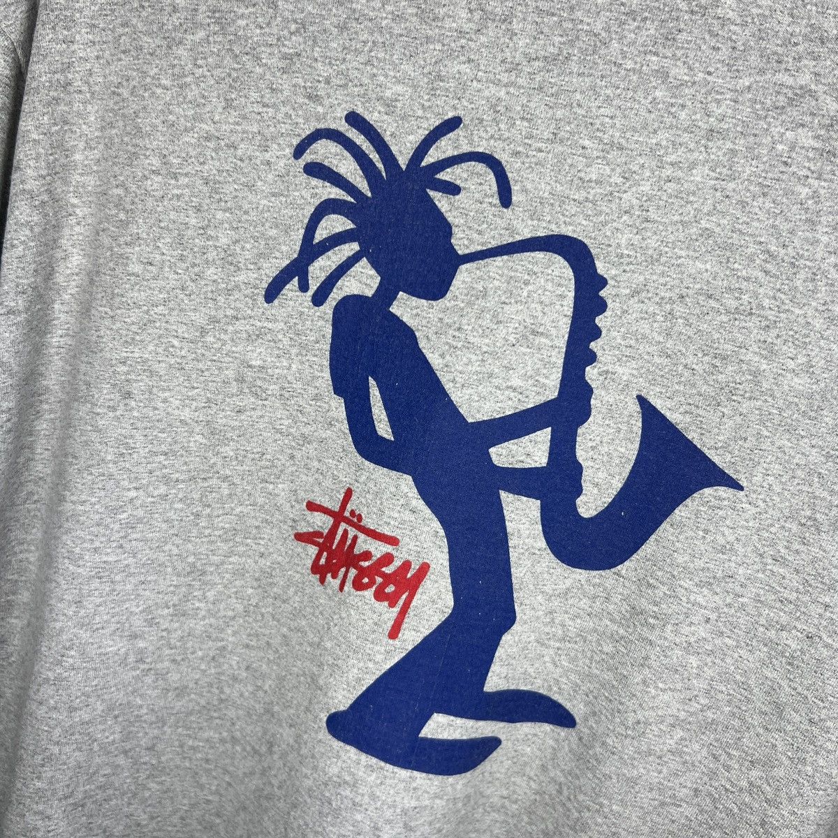 Stussy × Vintage 90s vintage Stussy Sax Man small front big back logo Size US L / EU 52-54 / 3 - 5 Thumbnail