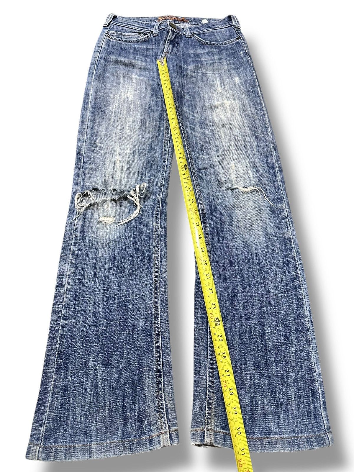 Japanese Brand Distressed Vintage Jeans Flare Style With Faded Wash Size US 28 / EU 44 - 11 Thumbnail