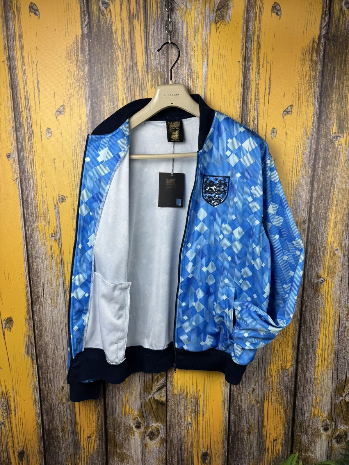 Japanese Brand Score Draw England 1990 Empire Third Track Jacket Size XL Size US XL / EU 56 / 4 - 7 Thumbnail