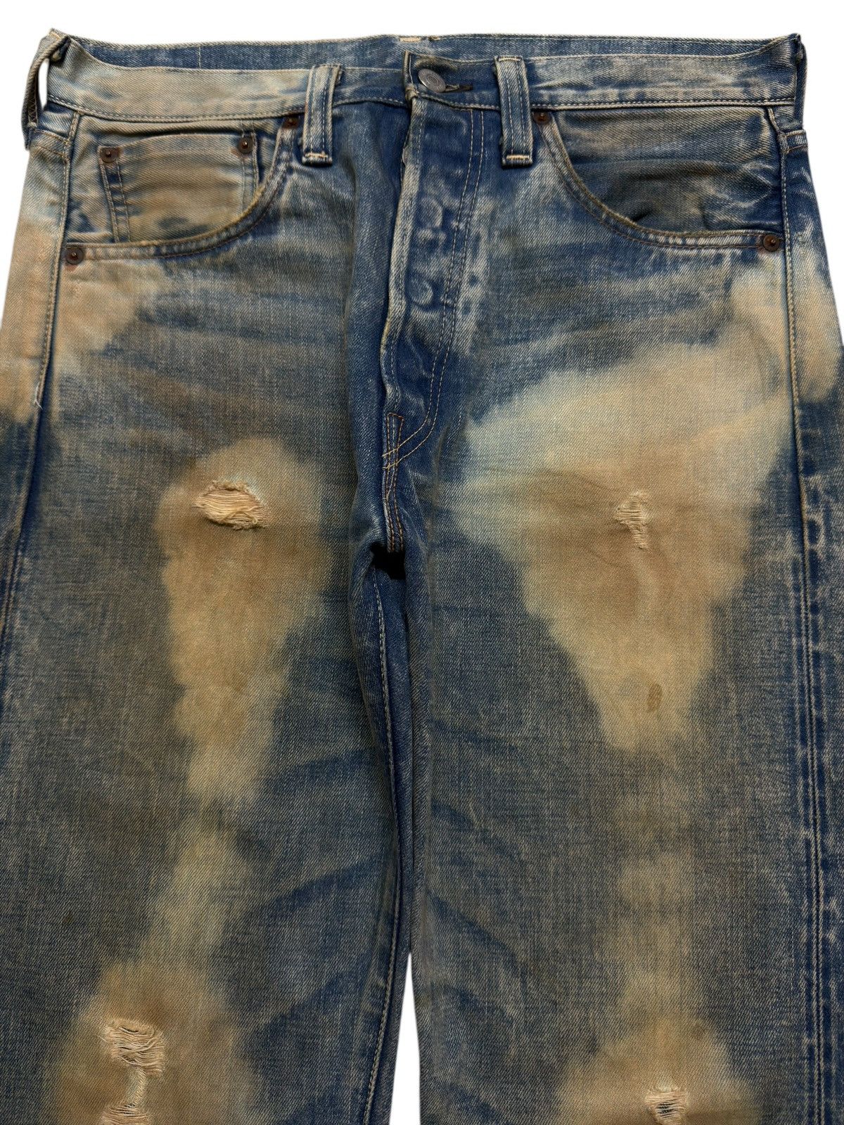 Levi's Vintage 90s Levis 501xx Selvedge Big E Acid Wash Straight Size US 33 - 3 Thumbnail