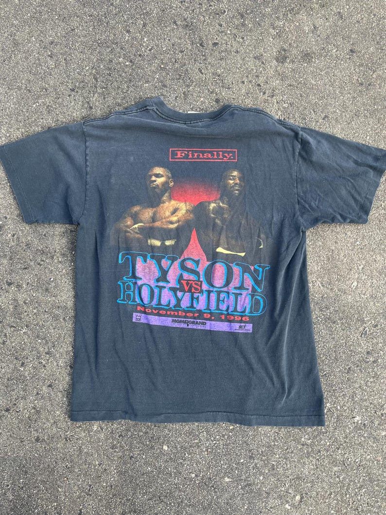 Other RARE AUTHENTIC Tyson vs Holyfield fight tee 1996 MGM Grand Size US L / EU 52-54 / 3 - 1 Thumbnail