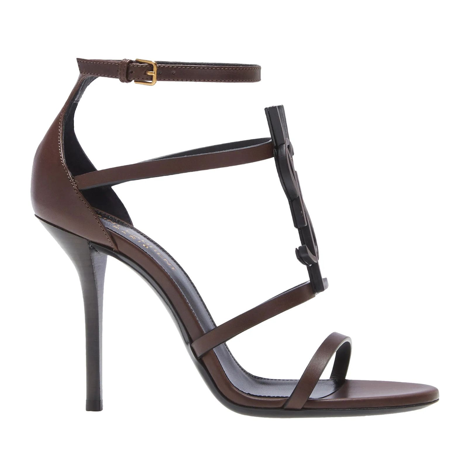 Yves Saint Laurent Saint Laurent Cassandra Tmoro Brown Leather YSL Logo Size US 7 / IT 37 - 3 Thumbnail