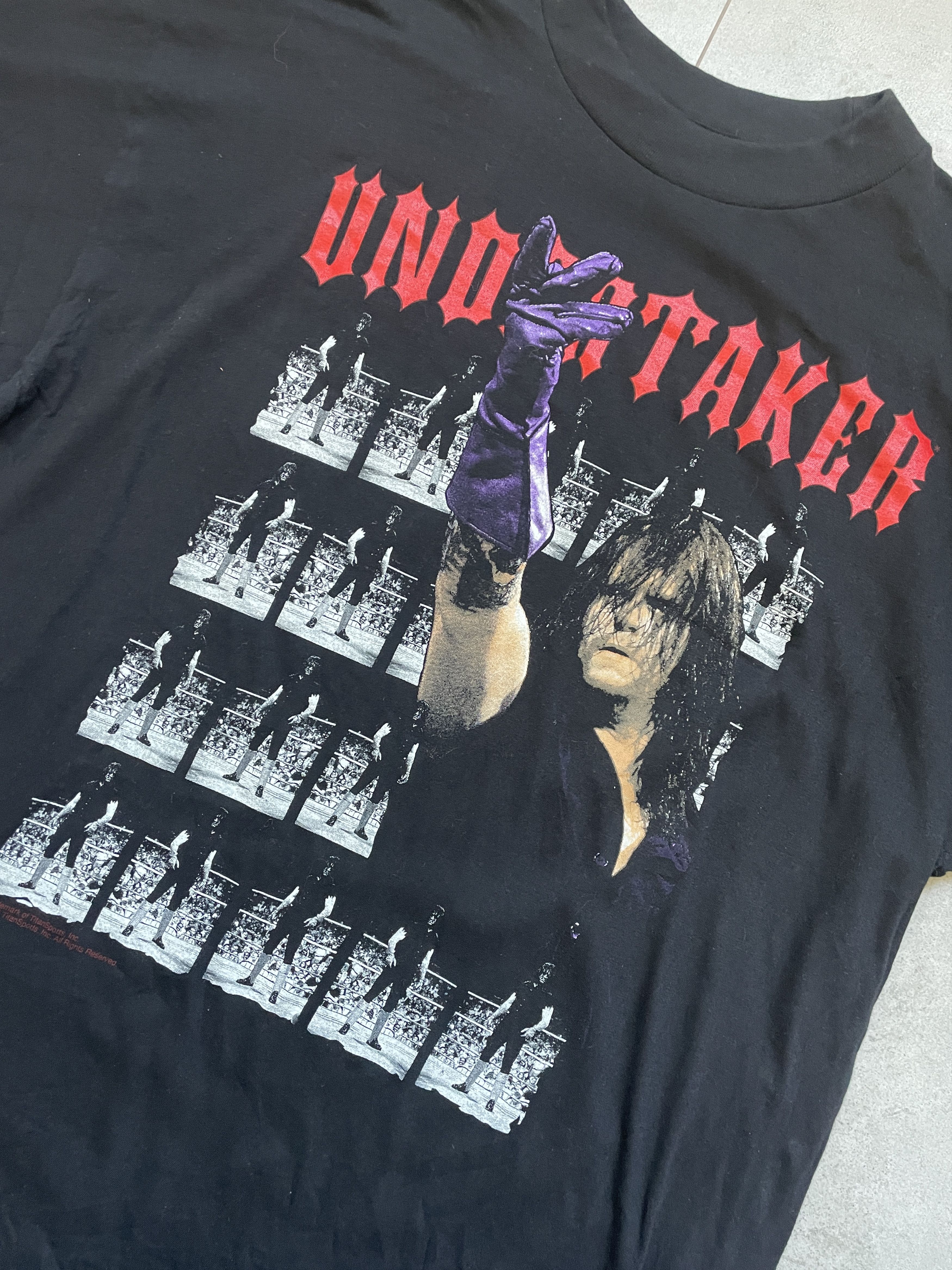 WWE VINTAGE 1994 WWE THE UNDERTAKER BODY COUNT SINGLE STITCH TEE Size US XL / EU 56 / 4 - 2 Thumbnail
