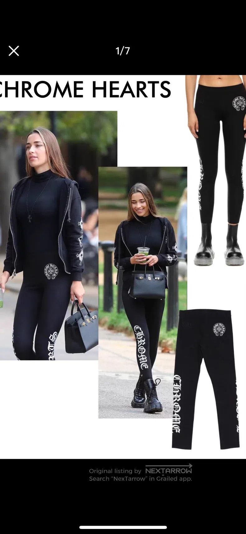 Chrome Hearts CHROME HEARTS Size S Classic black leggings Size US 30 / EU 46 - 6 Thumbnail