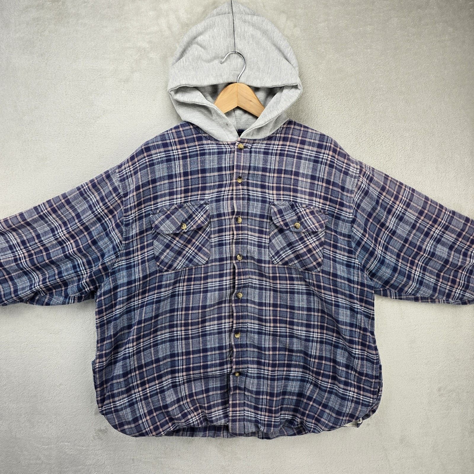Body Glove Vintage Body Glove Thermal Lined Plaid Hoodie Mens XL Y2K Size US XL / EU 56 / 4 - 2 Thumbnail