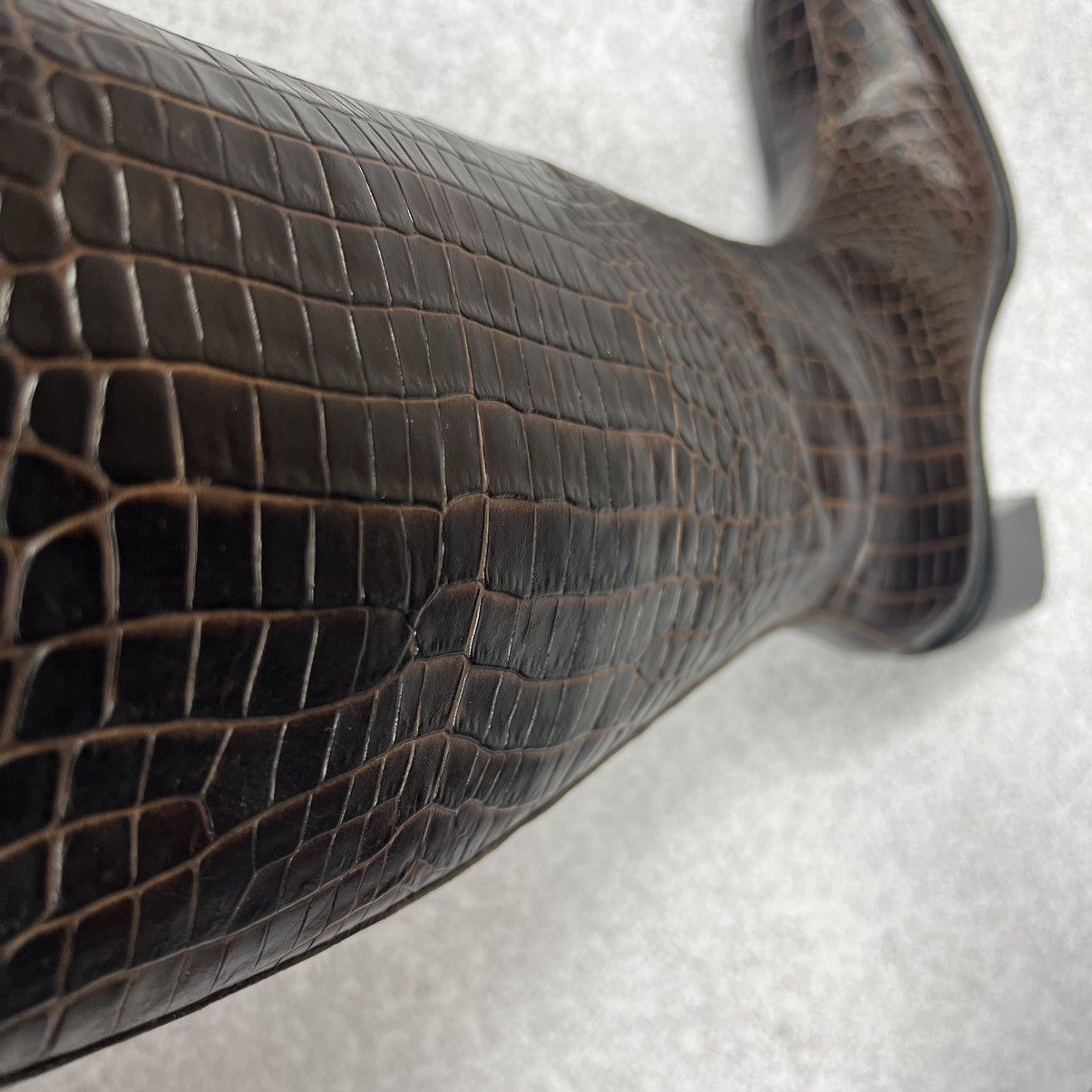 Other Vintage Free Lance Paris Crocodile Embossed Leather Boost Size US 7 / IT 37 - 3 Thumbnail