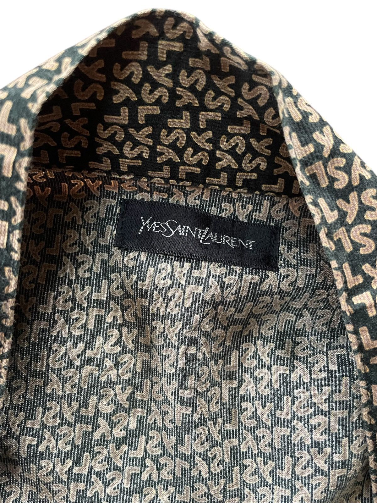 Yves Saint Laurent Vintage 90s Yves Saint Laurent Fullprint Monogram Kimono Size M / US 6-8 / IT 42-44 - 8 Thumbnail