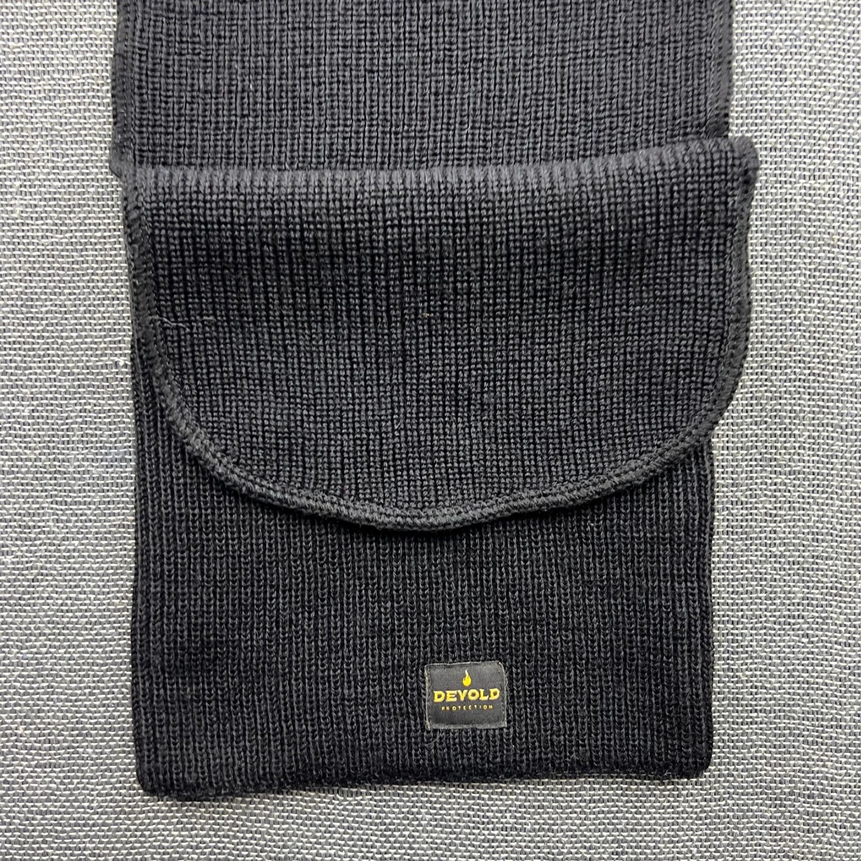 Vintage DEVOLD Neck Warmer 100% Wool OS Tube Scarf Outdoor Gaiter Black Knitted Neck Warmer Scarf Balaclava Unisex Adults One Size Wool Black Size ONE SIZE - 6 Thumbnail