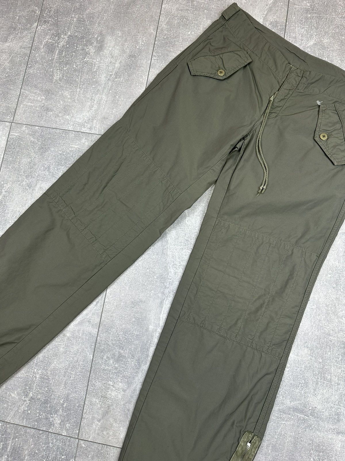 Diesel Women’s Khaki Diesel Double Knee Jogger Pants Y2K Size 27" / US 4 / IT 40 - 4 Thumbnail
