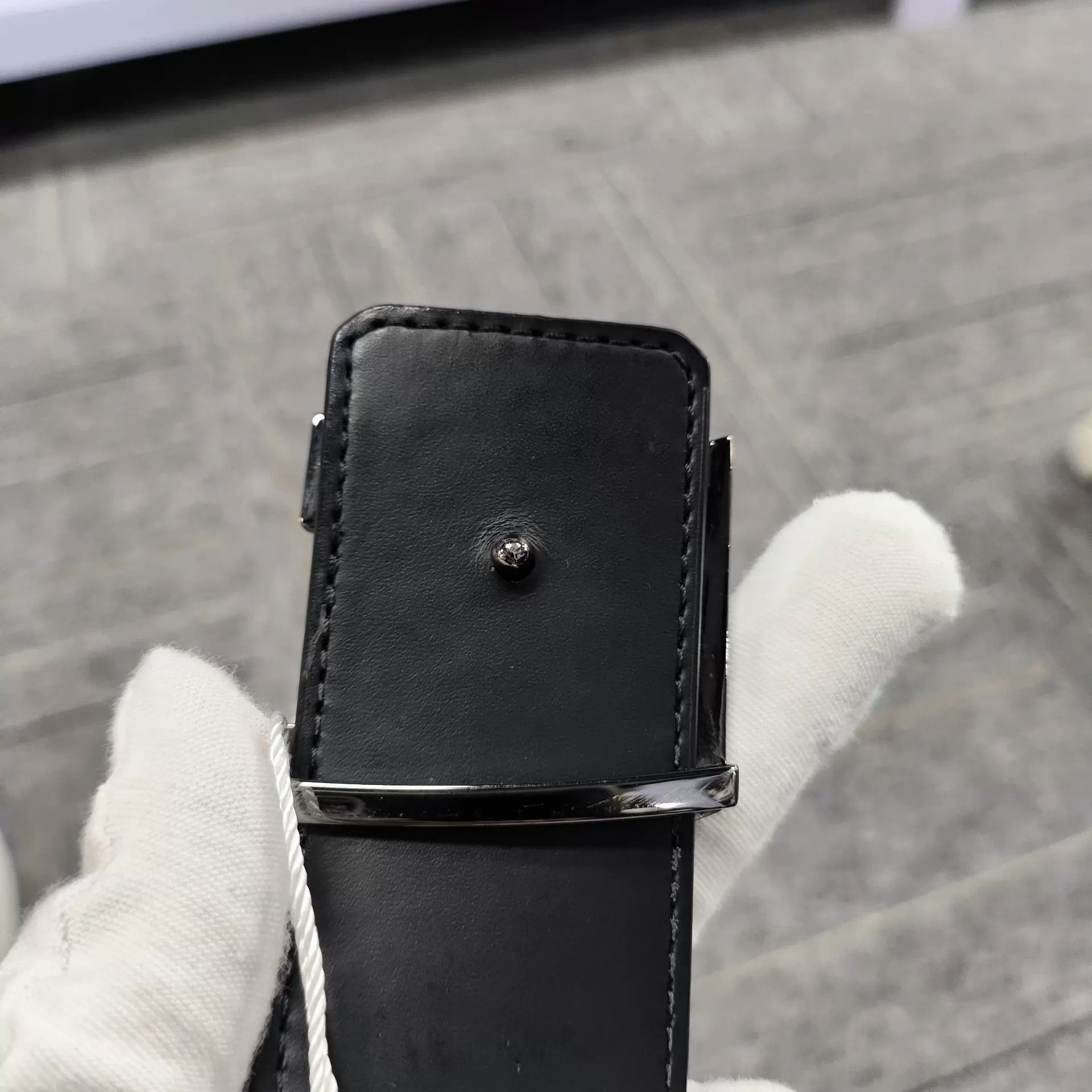 Louis Vuitton LV Monogram Belt Black Gray 90/36 Size ONE SIZE - 8 Thumbnail