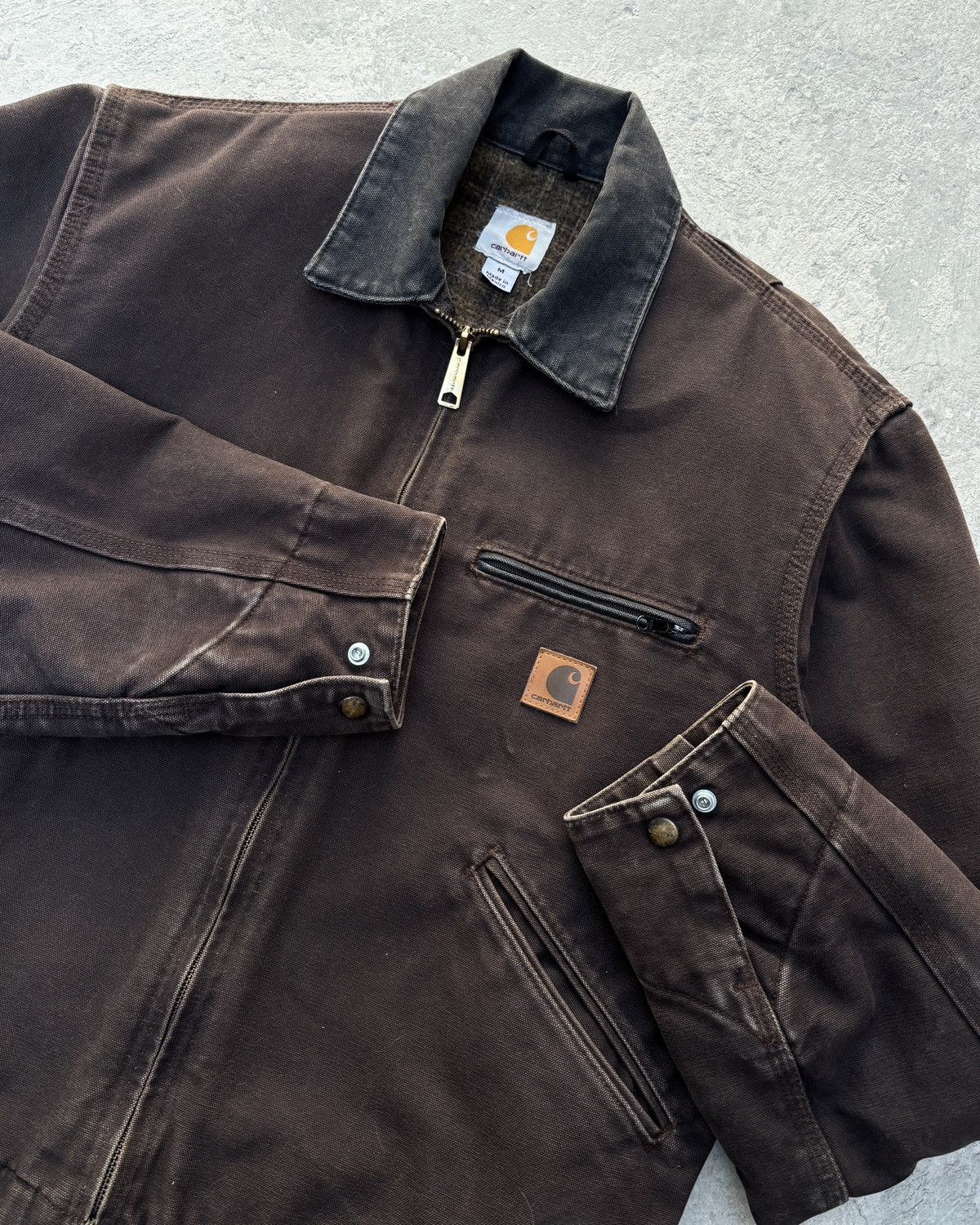 Carhartt Faded Dark Brown Carhartt Detroit Jacket J97 DKB Size US M / EU 48-50 / 2 - 3 Thumbnail