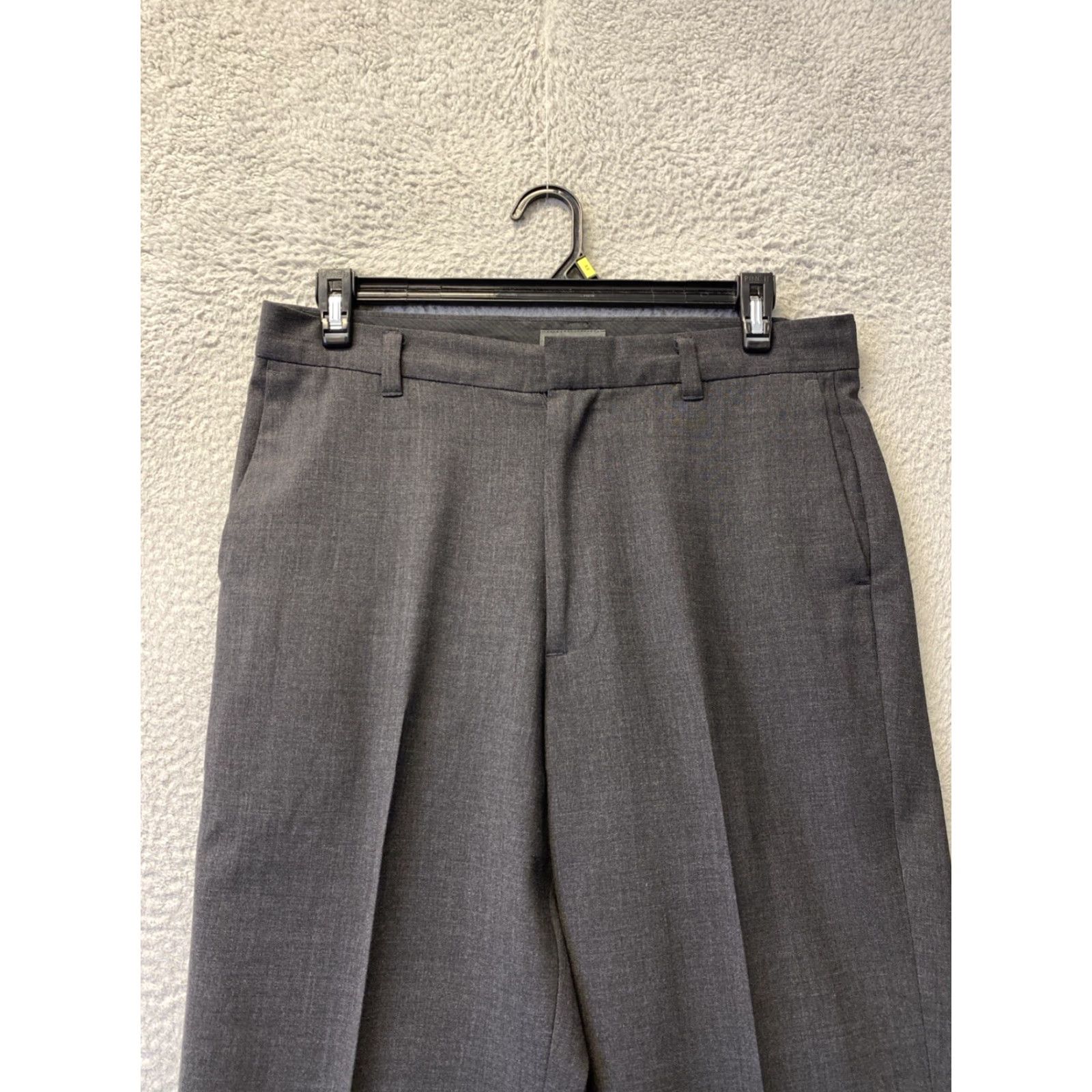 Banana Republic BANANA REPUBLIC Dress Pants Men's 34x32 Wool Blend Gray Flat Front Straight Leg Business Workwear Size US 34 / EU 50 - 2 Thumbnail