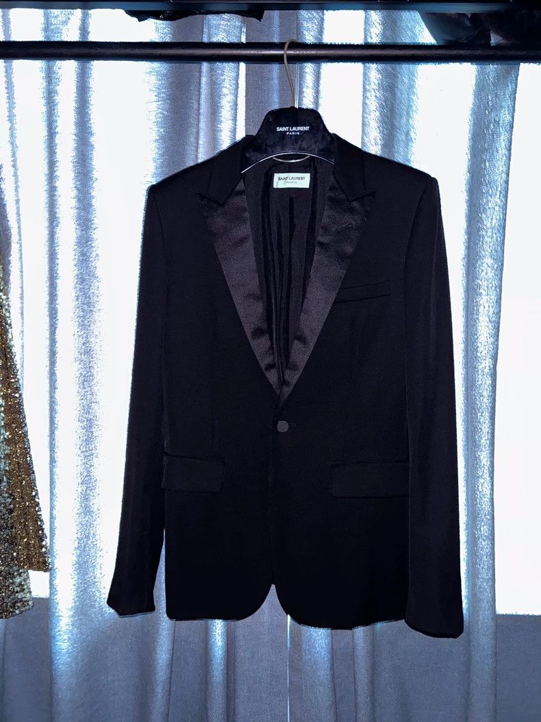 Saint Laurent Paris Saint Laurent Paris Black sword collar, Mafia gun collar, Size 46R - 1 Thumbnail