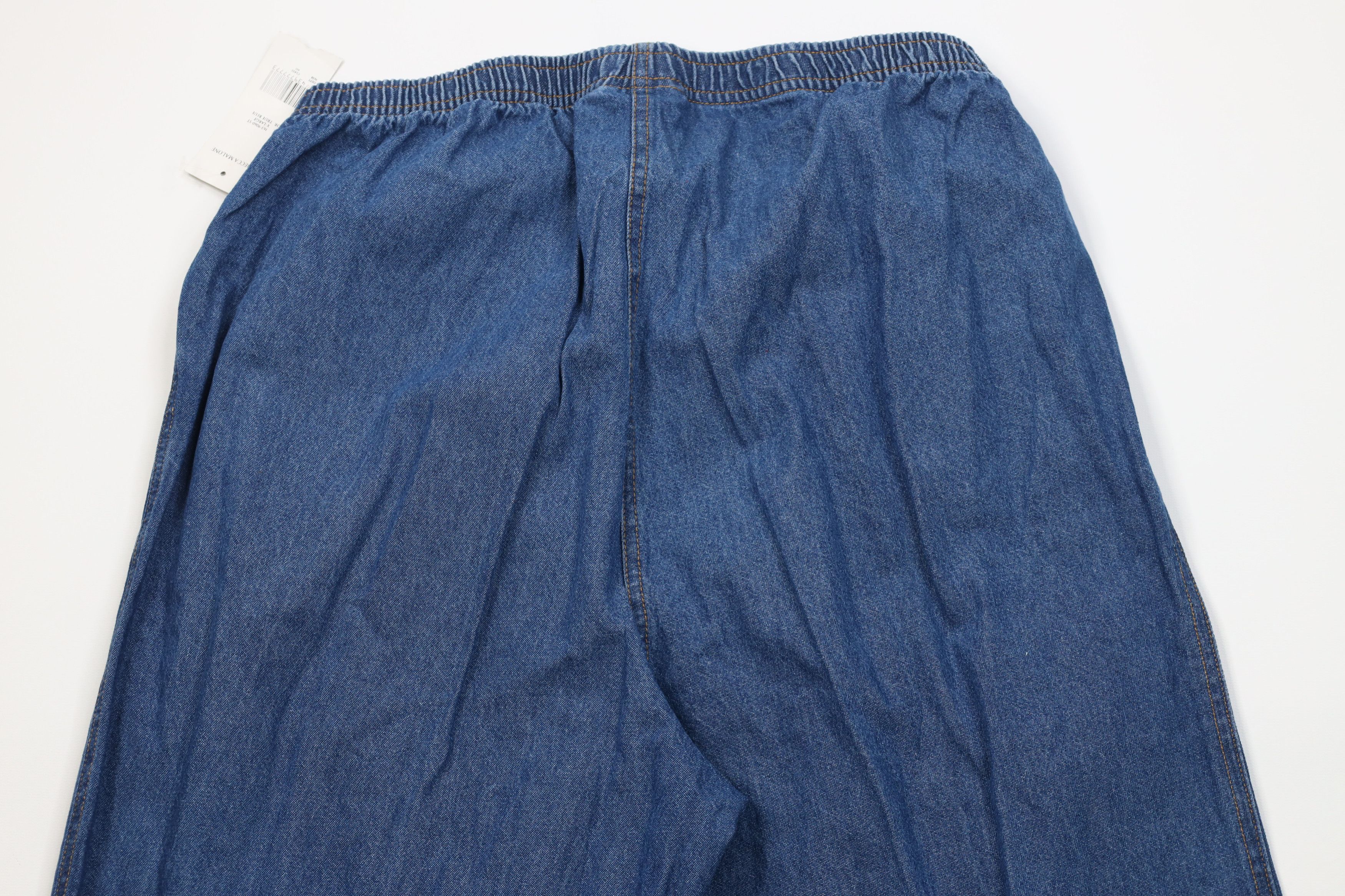 Vintage Deadstock Vintage 90s Y2K Babydoll Denim Jeans Blue Cotton Size 32" / US 10 / IT 46 - 9 Thumbnail