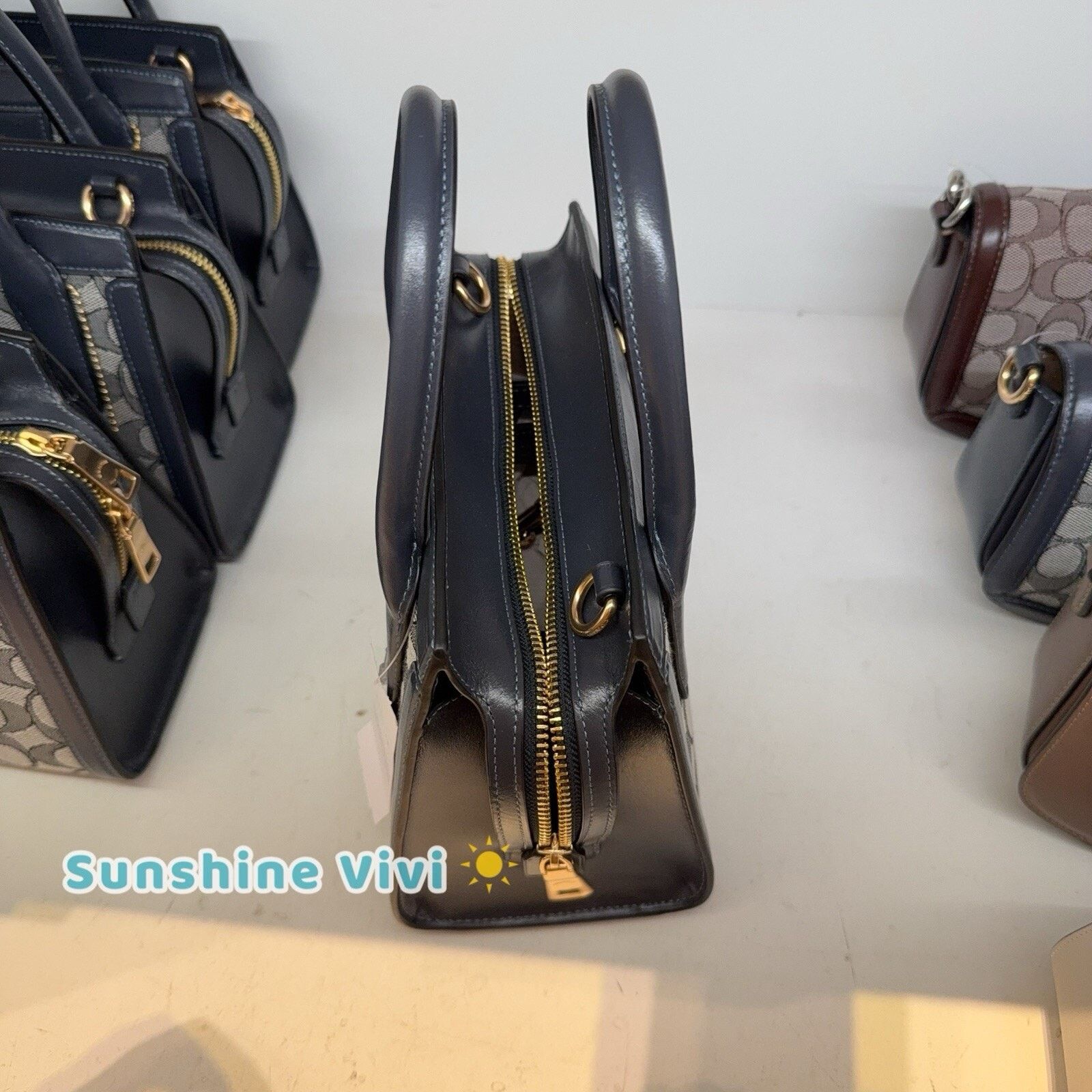 Coach NWT Coach Andrea Carryall Bag Signature Navy/Midnight CT766 Size ONE SIZE - 2 Thumbnail