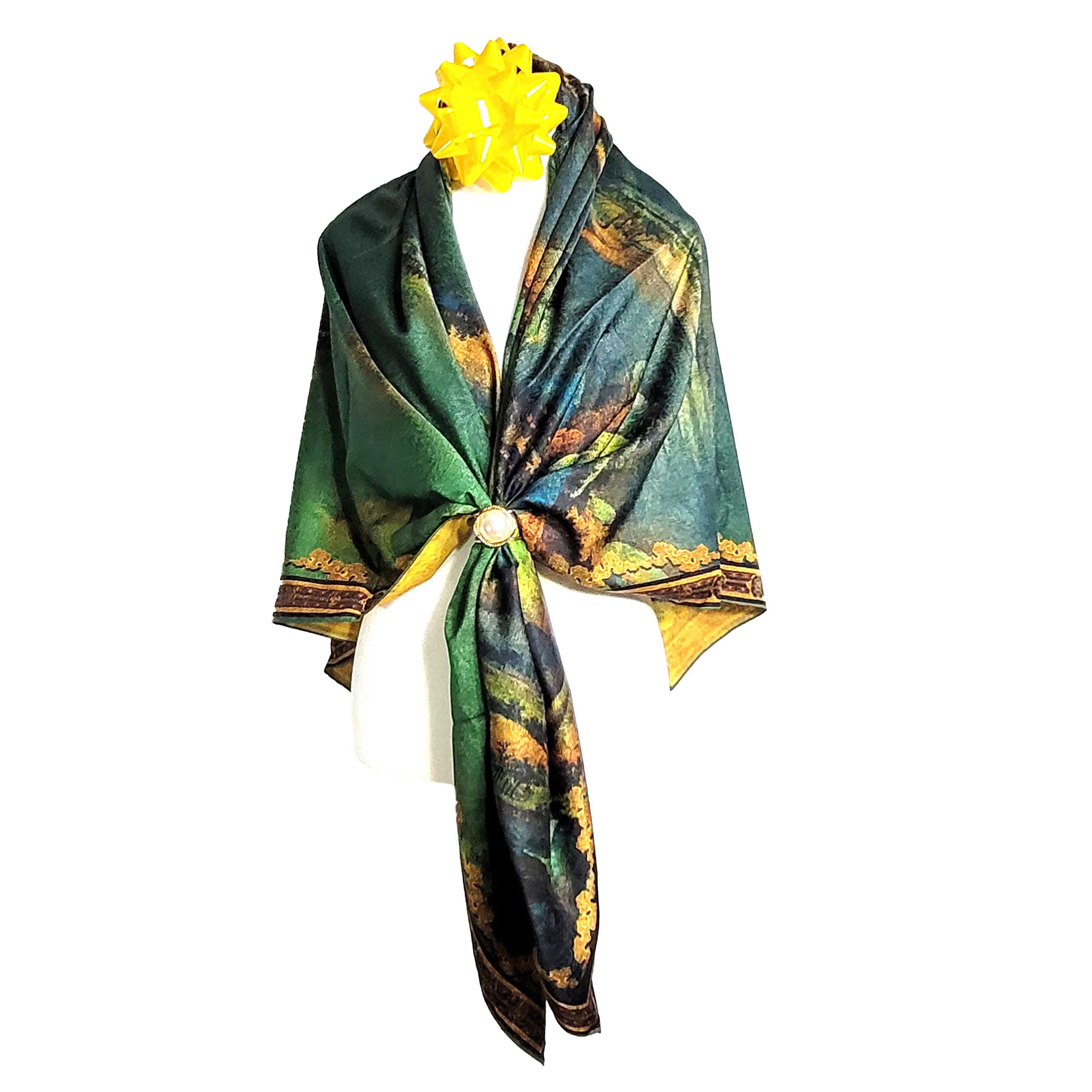 Other NWT Double Sided Silk Scarf 52"x52" Large Square Wrap 3228 Size ONE SIZE - 8 Thumbnail